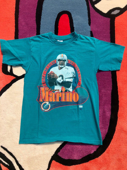 80s Miami Dolphins Quarterback (Medium), Tee - Vintage64.com