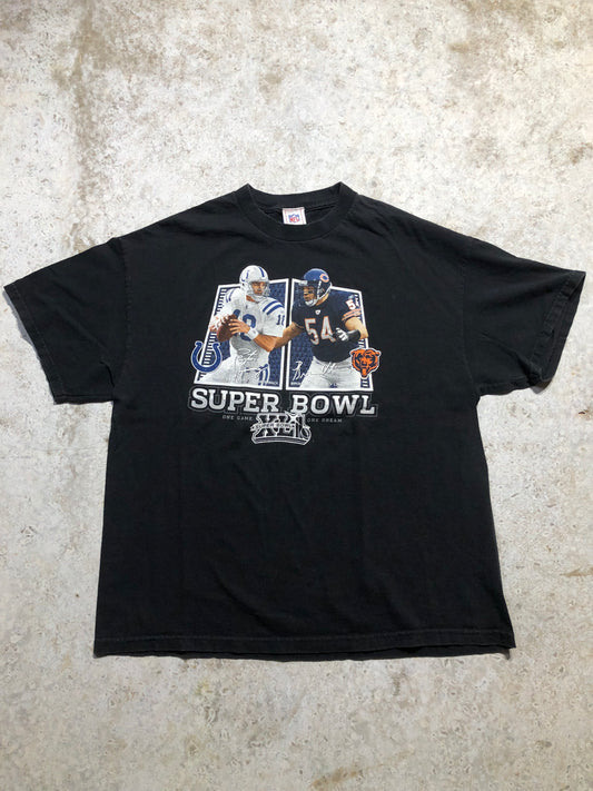 Super Bowl Colts vs Bears with Peyton Manning (size X-Large), Tee - Vintage64.com