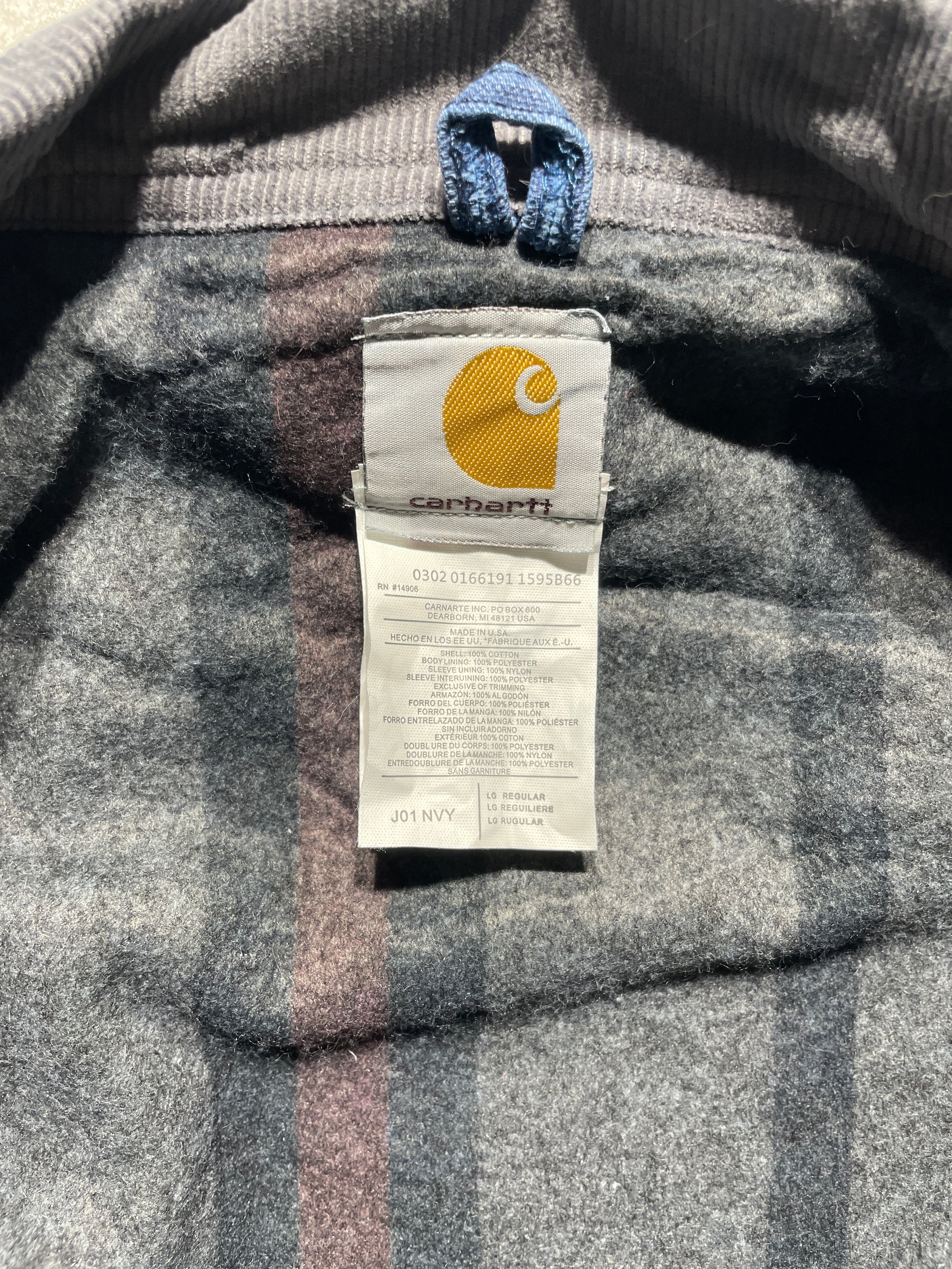 90s Blue Detroit Carhartt Jacket (Large)