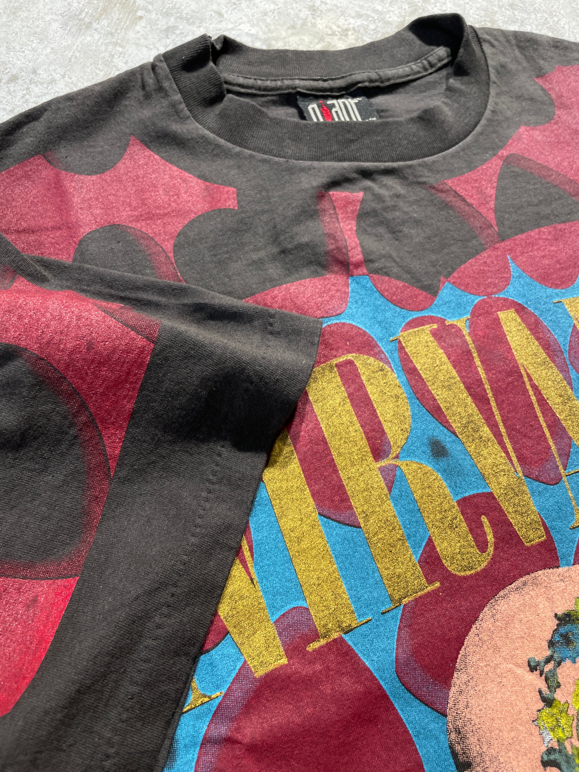 1993 Nirvana All Over Print Hearts Tee (X-Large) Tee - Vintage64.com - []