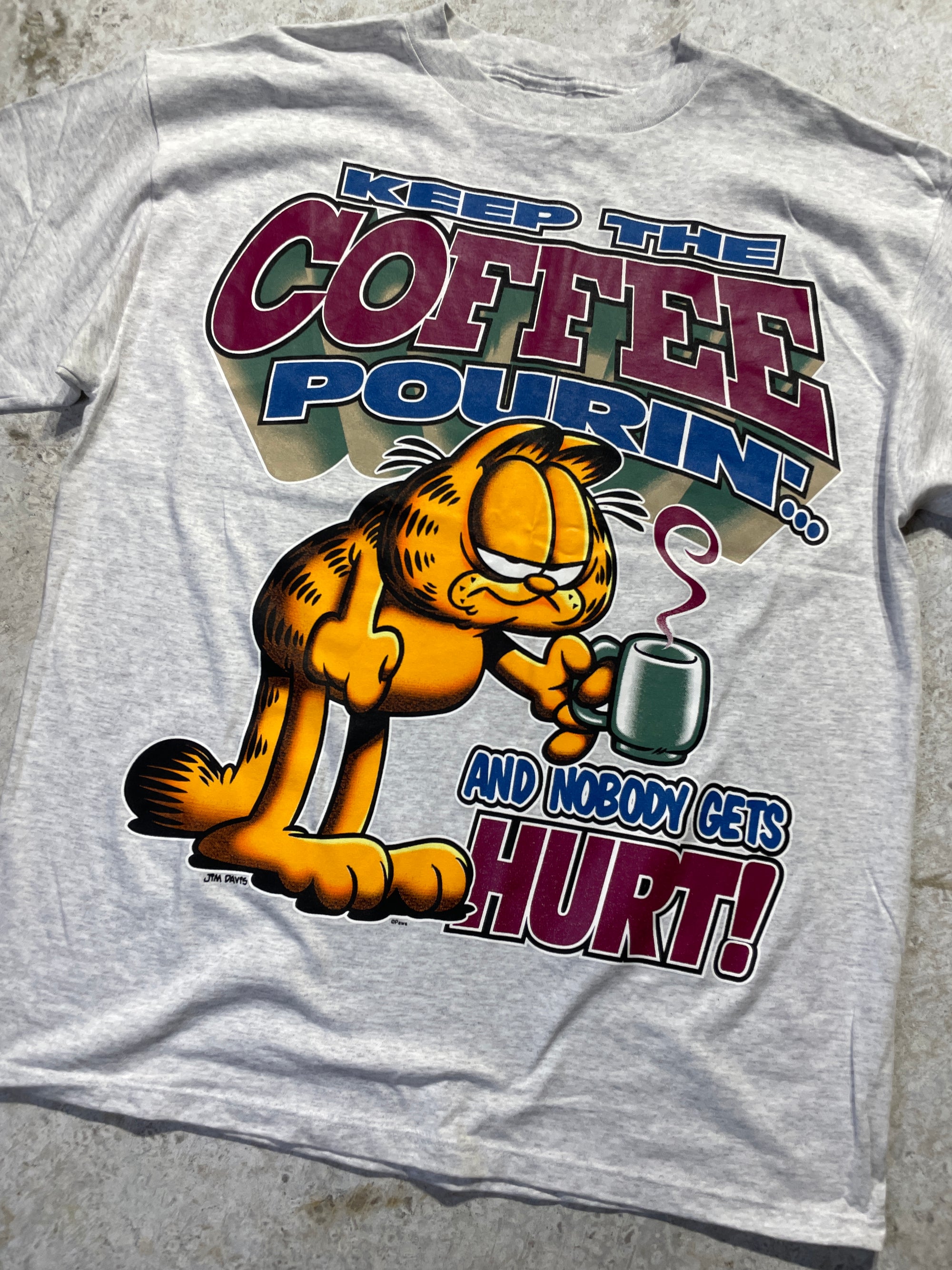 90s Garfield Keep the Coffee Pourin’ Tee (X-Large)