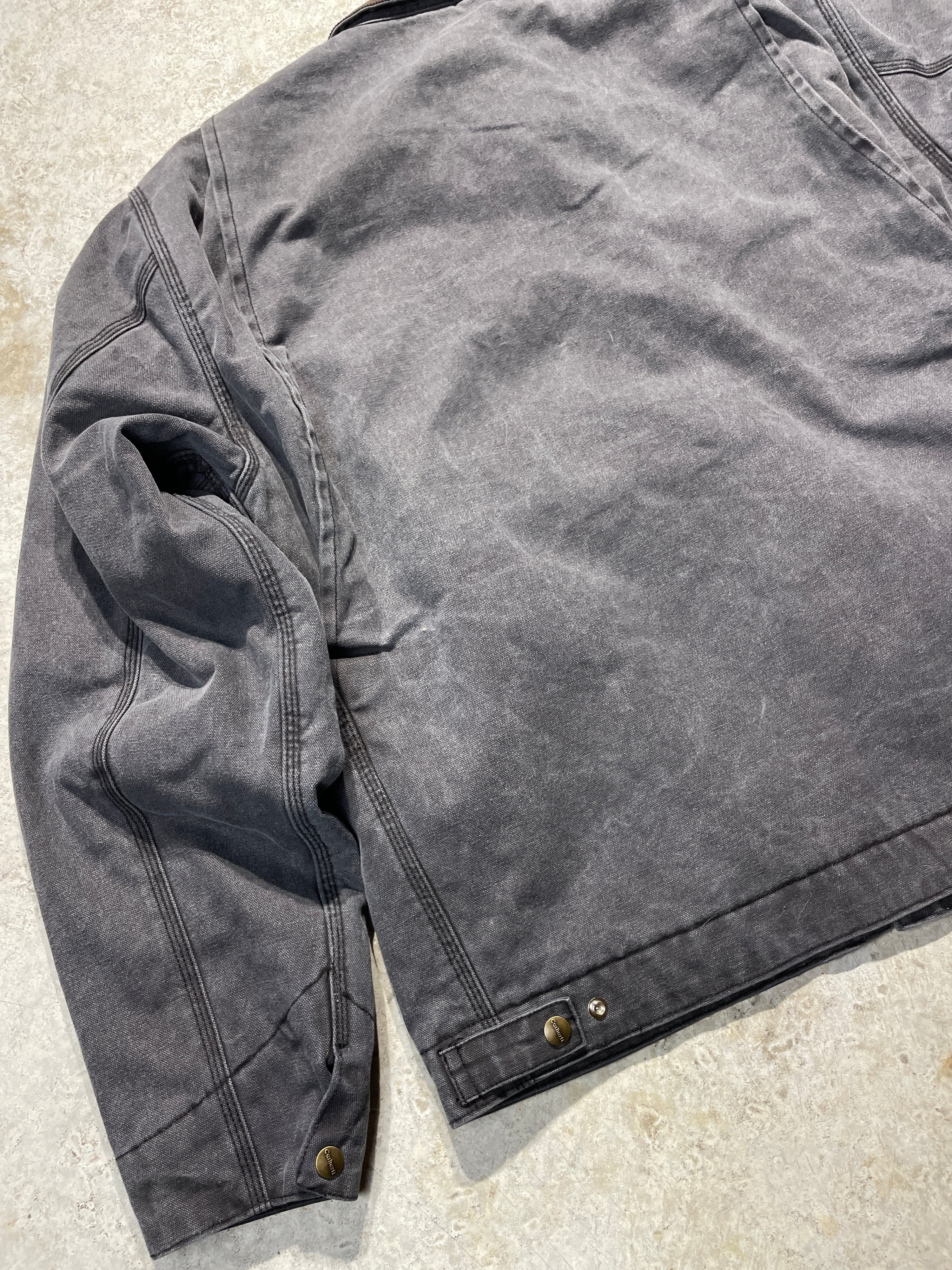 90s Dark Gray Detroit Carhartt Jacket (Large)