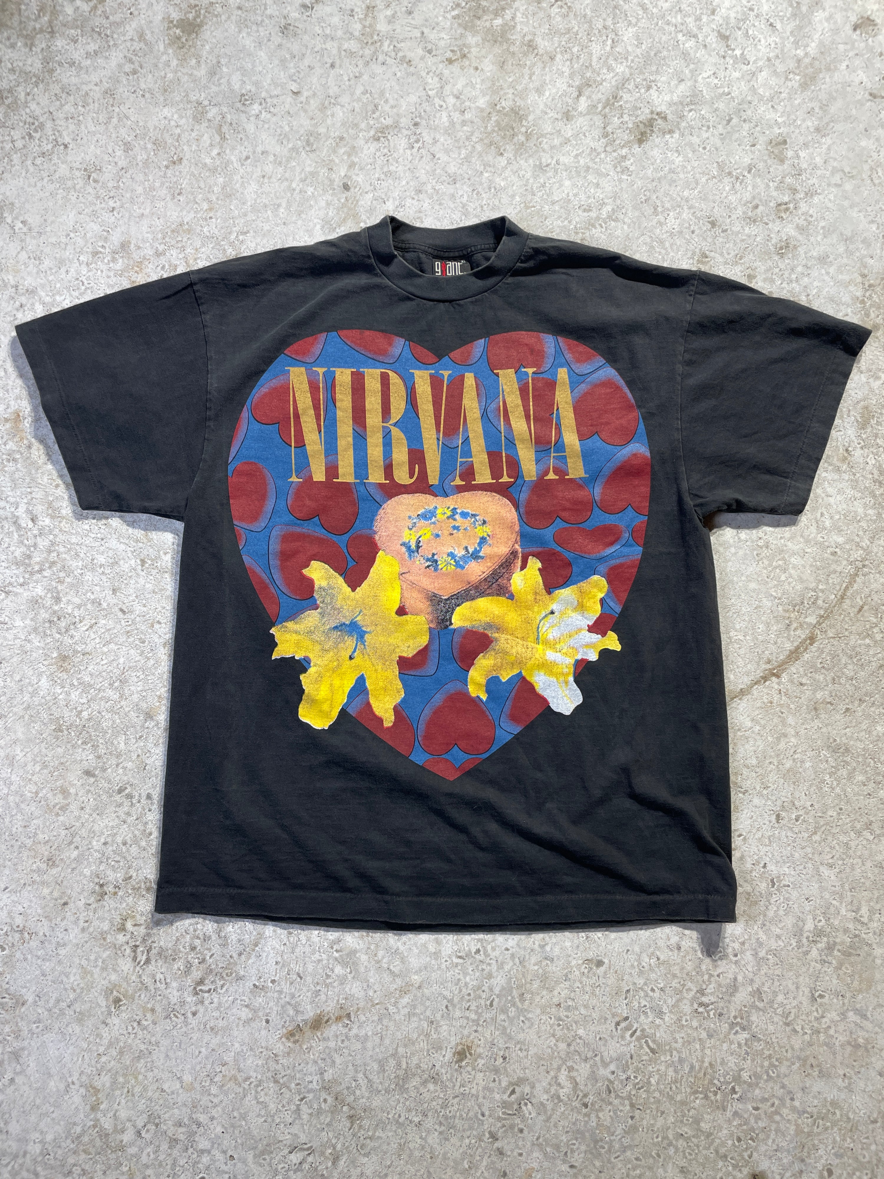 90s Nirvana Heart Shape Box Tee (X-Large)