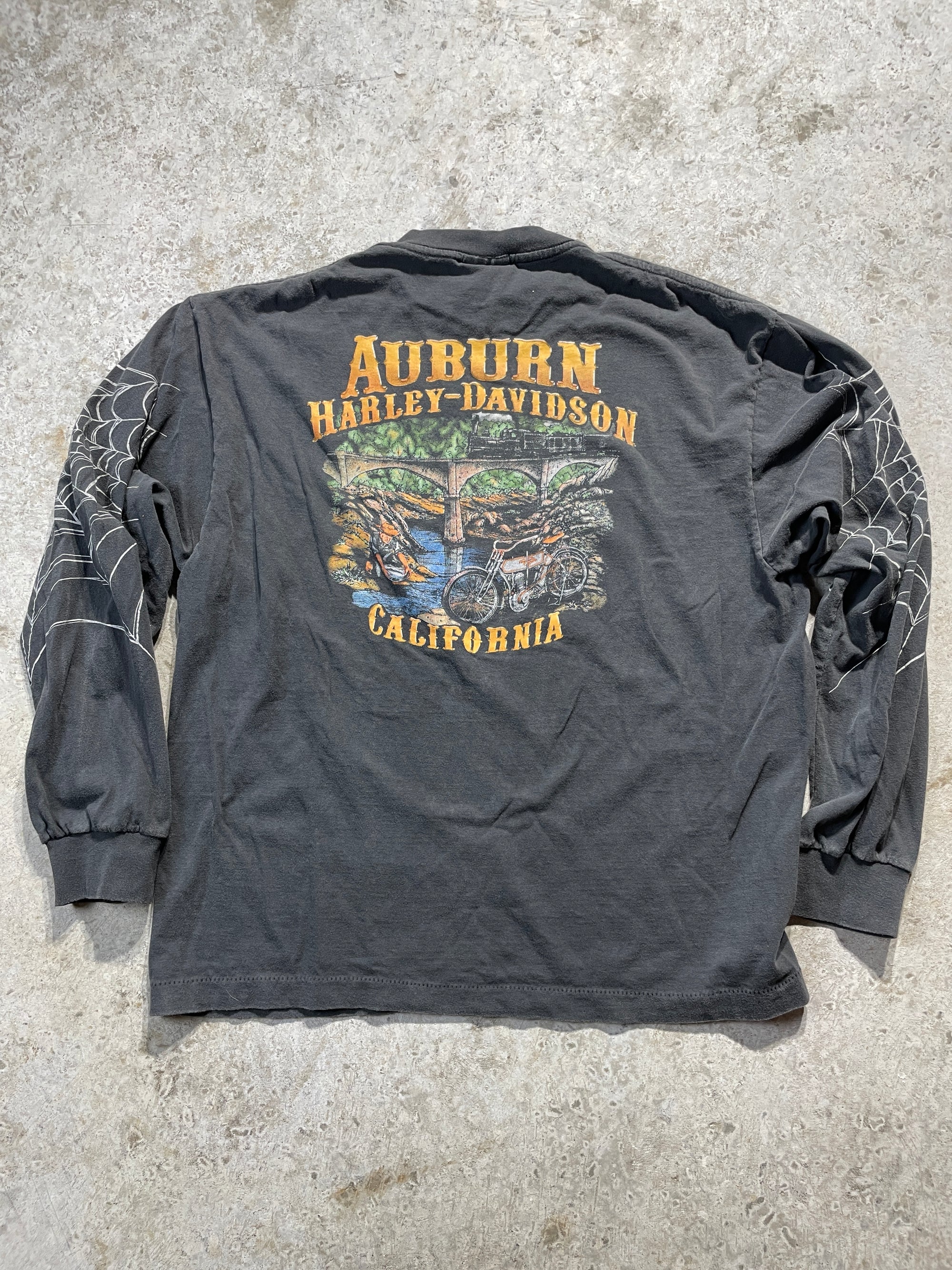 2000s California Harley Davidson Spiderweb Long Sleeve (X-Large)