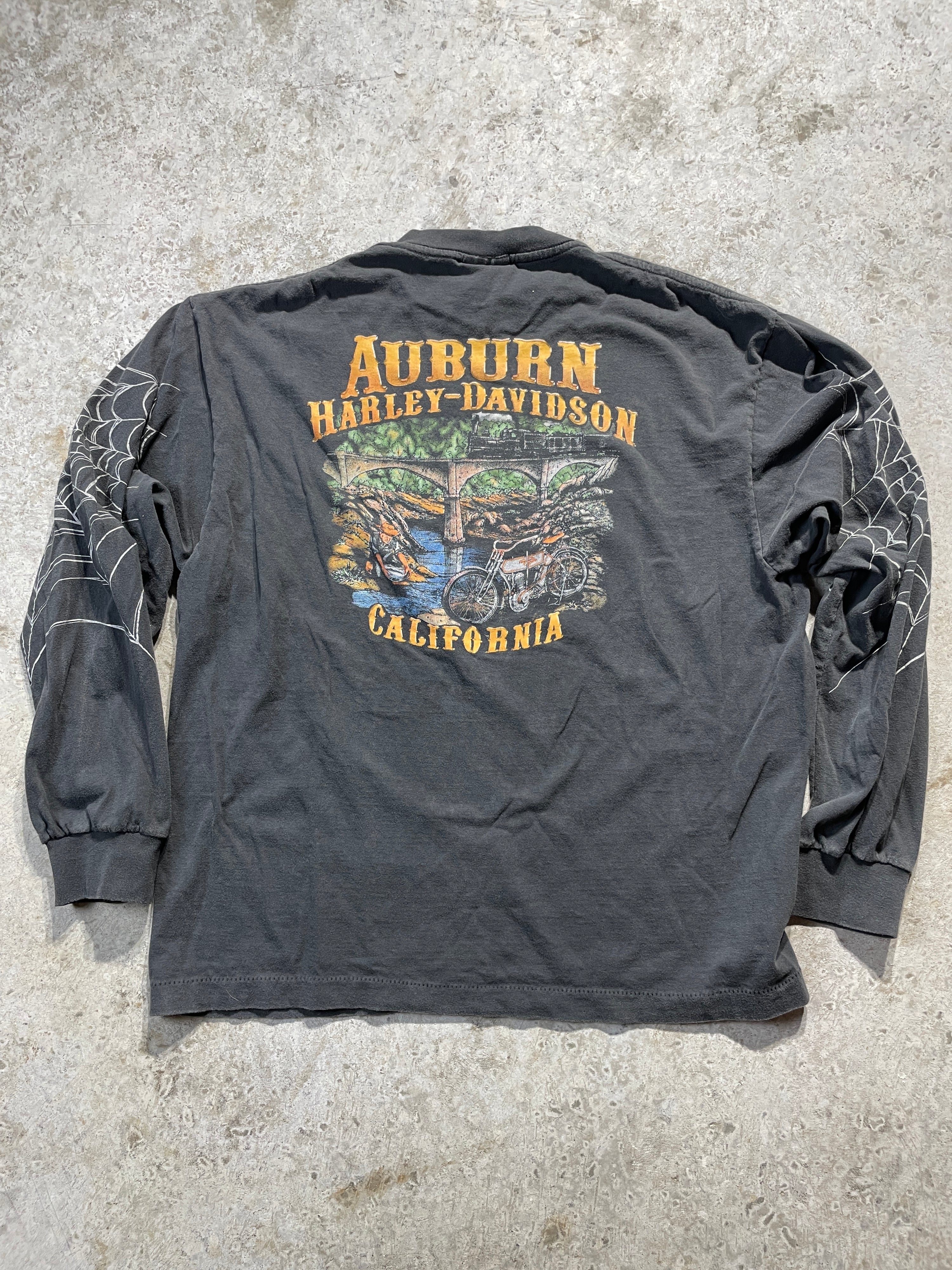 2000s California Harley Davidson Spiderweb Long Sleeve (X-Large)