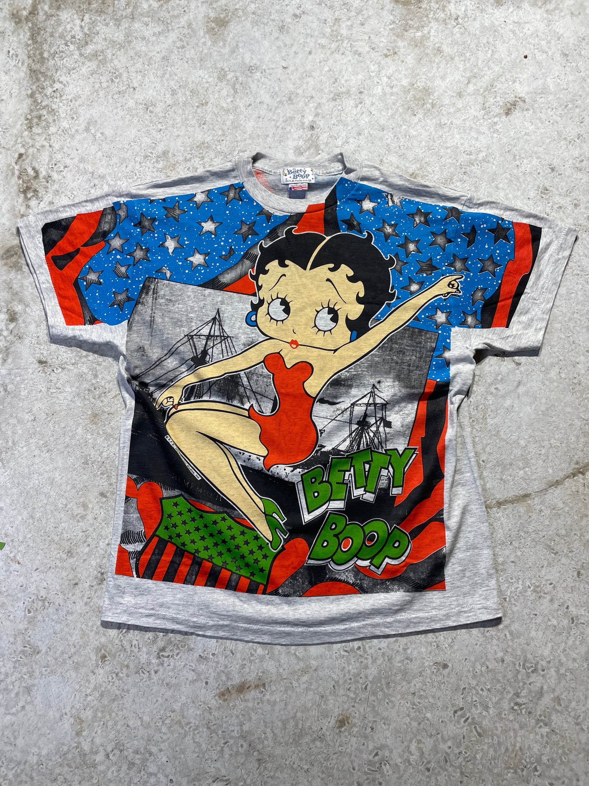 90s Betty Boop All Over Print Tee (X-Large) Tee - Vintage64.com - []