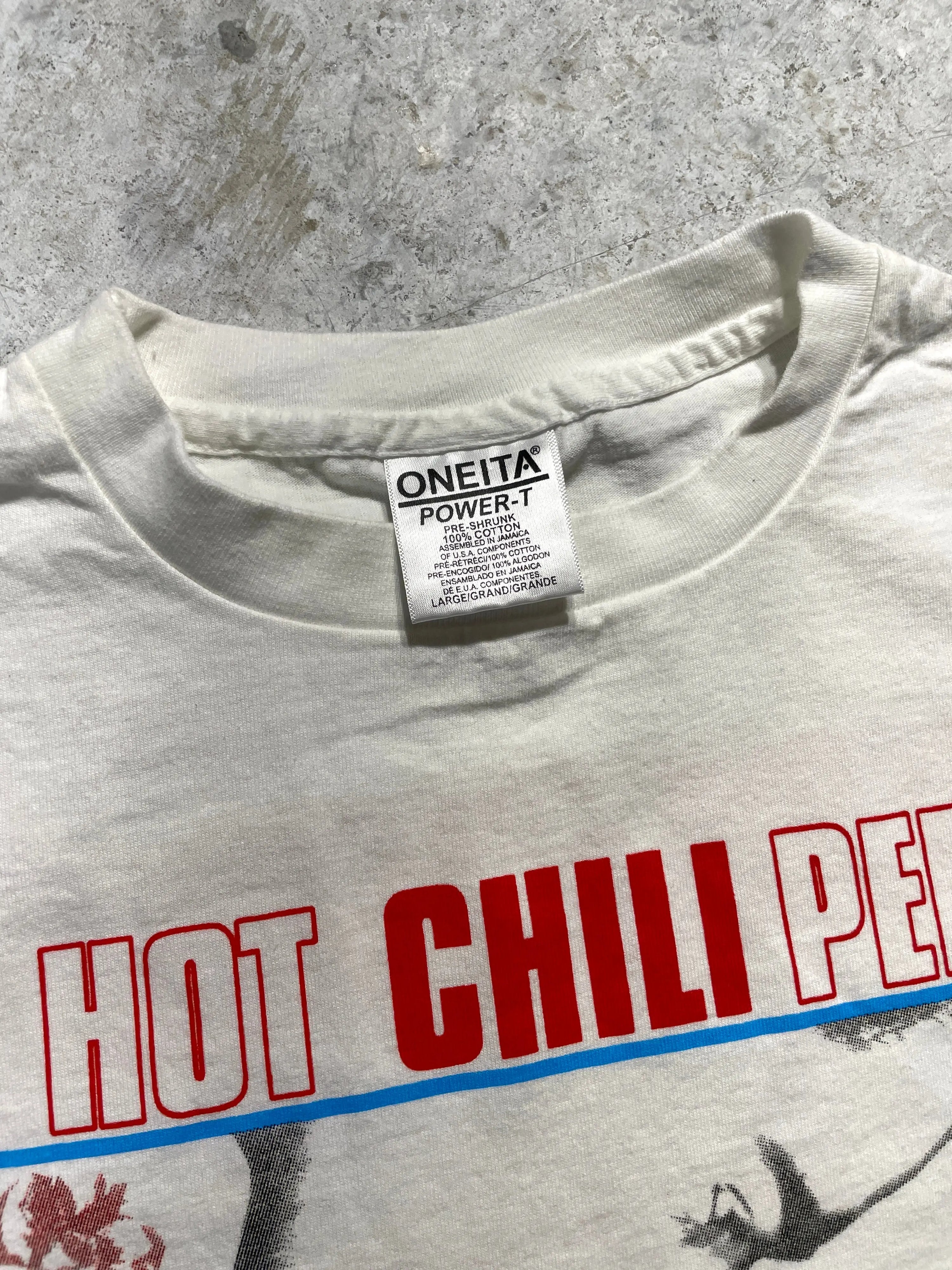 1991 Red Hot Chili Peppers / Nirvana / Pearl Jam Tour Tee (Large) Tee - Vintage64.com - []