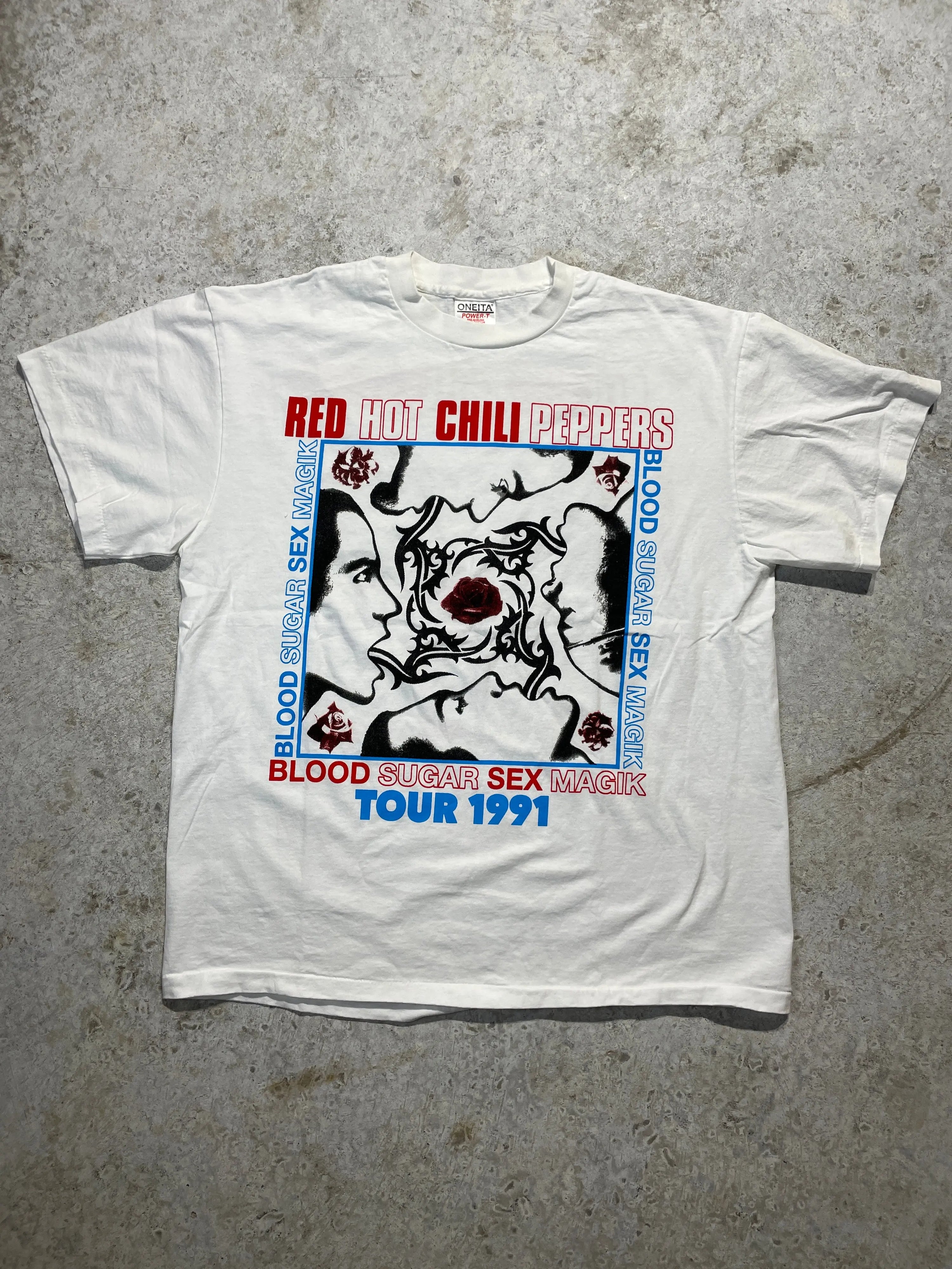 1991 Red Hot Chili Peppers / Nirvana / Pearl Jam Tour Tee (X-Large) - Tee - Vintage - Vintage64