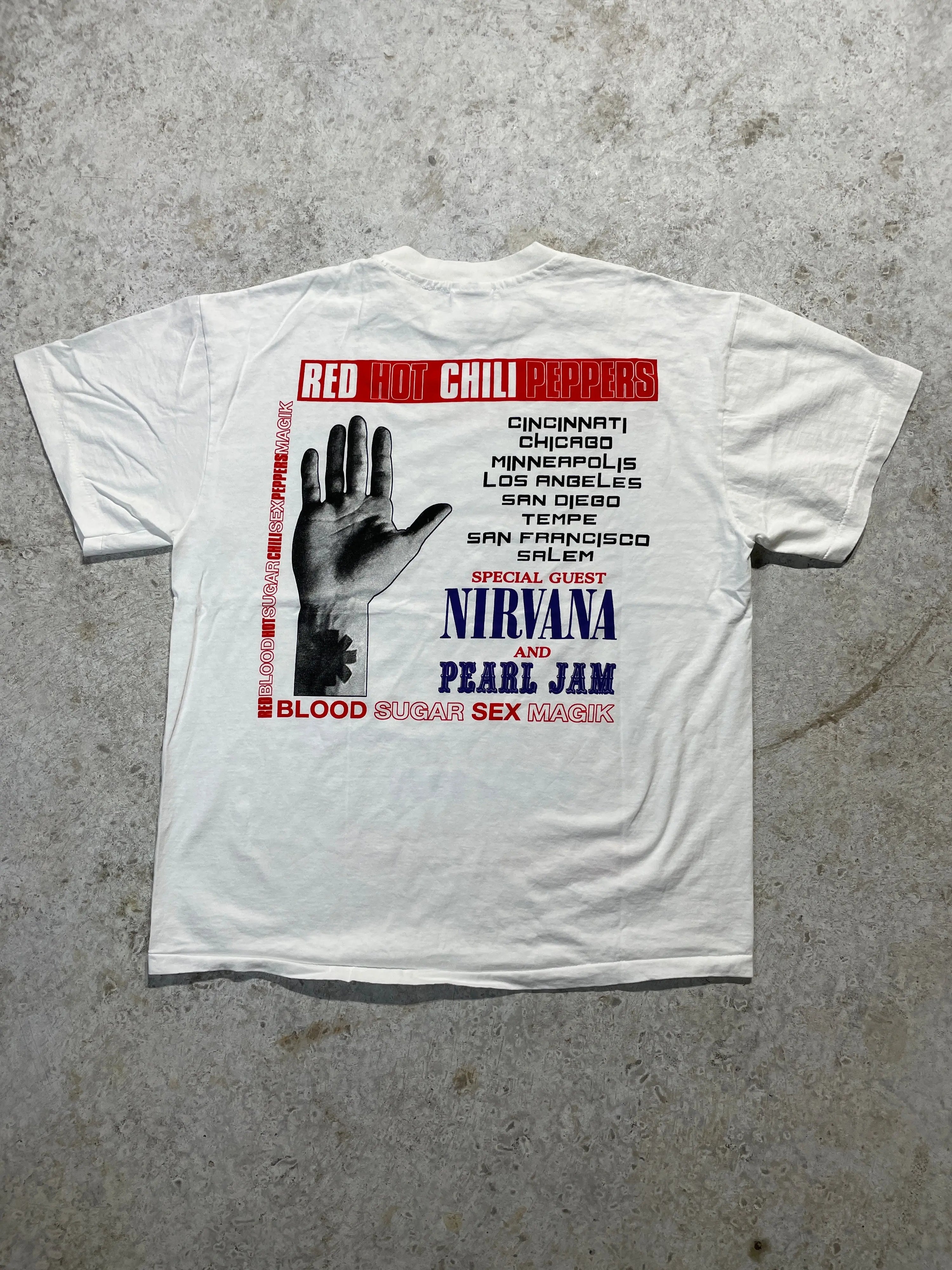 1991 Red Hot Chili Peppers / Nirvana / Pearl Jam Tour Tee (X-Large) Vintage64