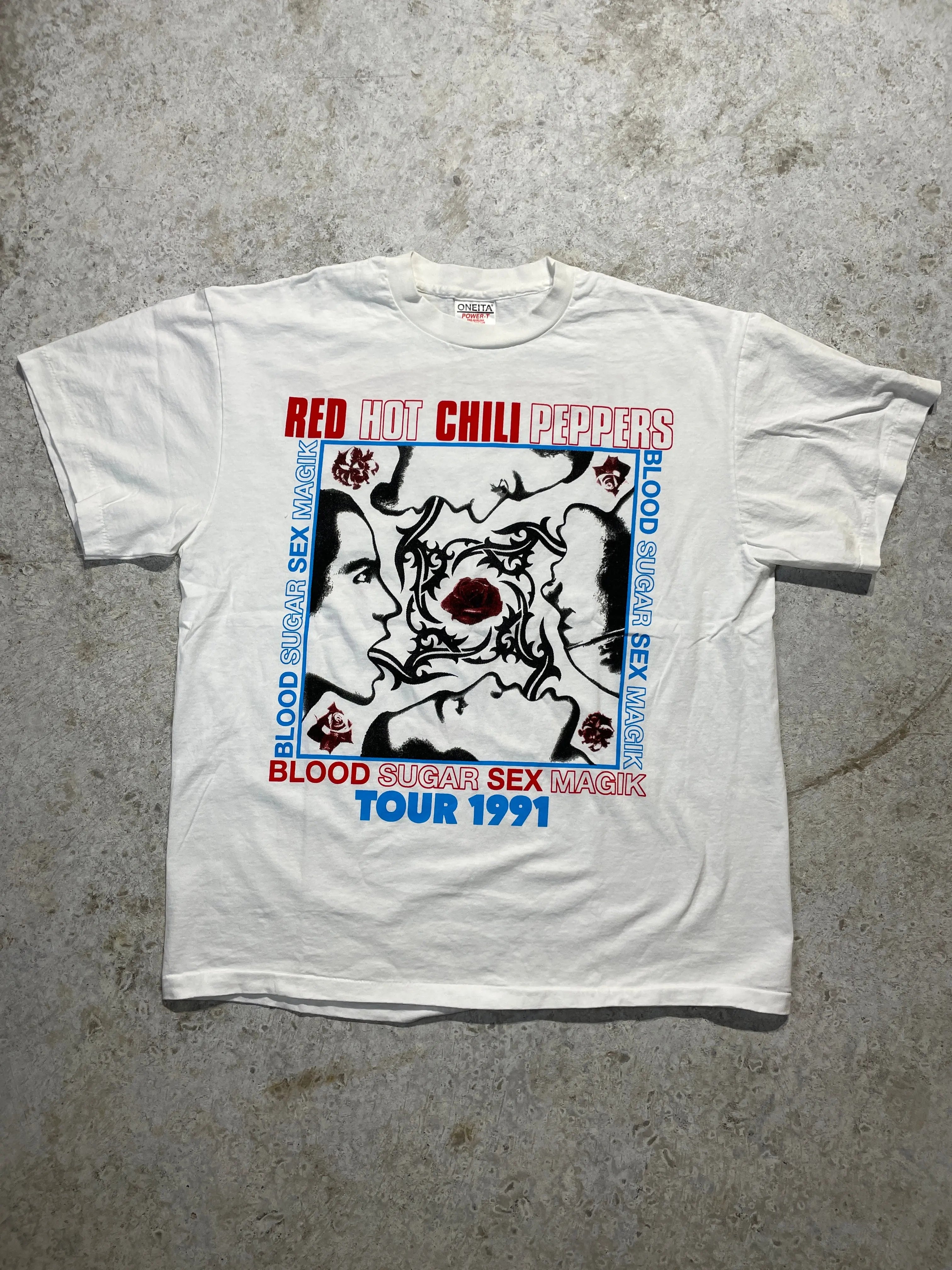 RHCP×NIRVANA 91年ツアーTシャツ XL / 白 ブート RHCP×NIRVANA 91年ツアーTシャツ XL / 白 ブート - メルカリ