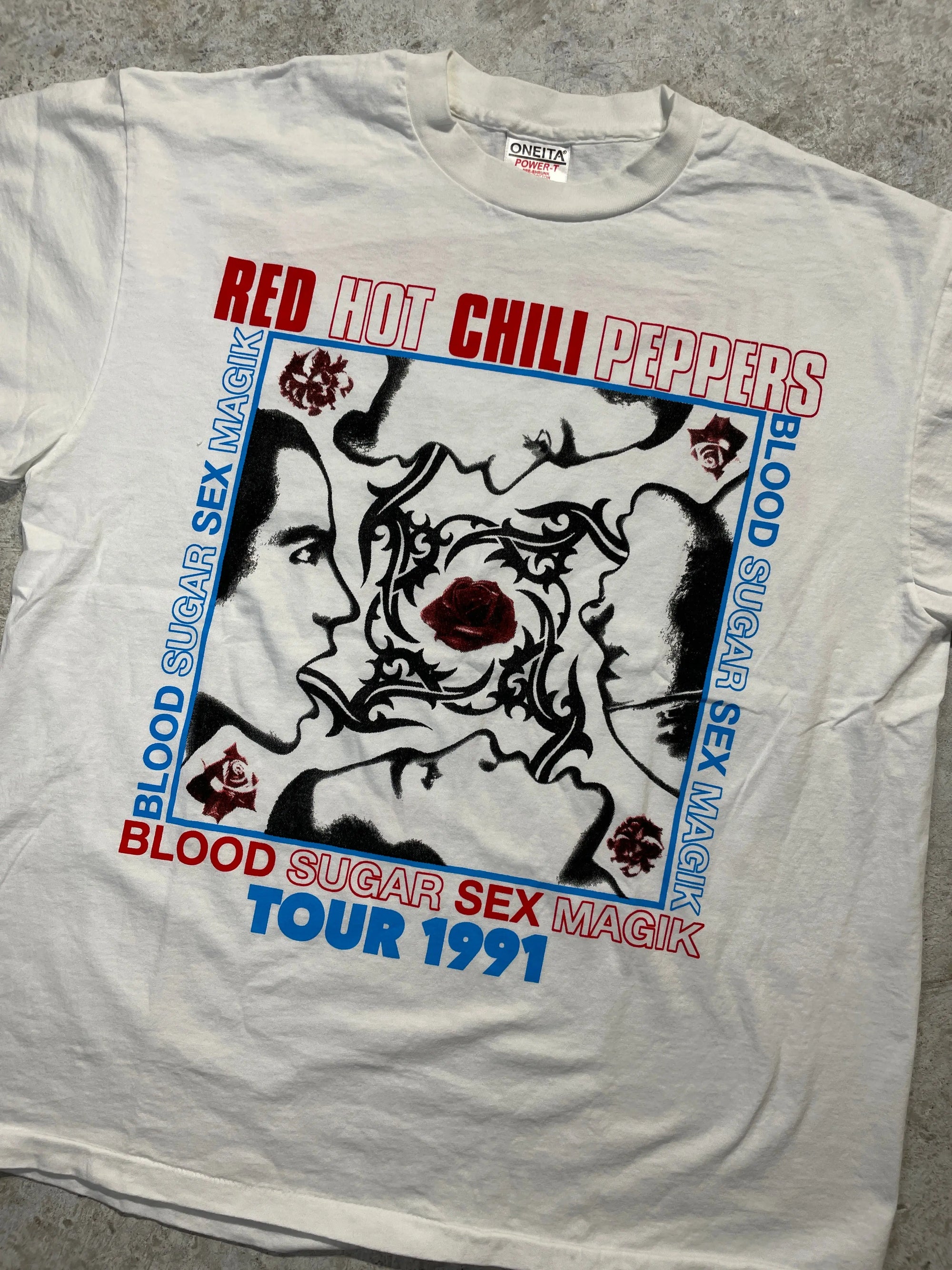 1991 Red Hot Chili Peppers / Nirvana / Pearl Jam Tour Tee (X-Large) Tee - Vintage64.com - []