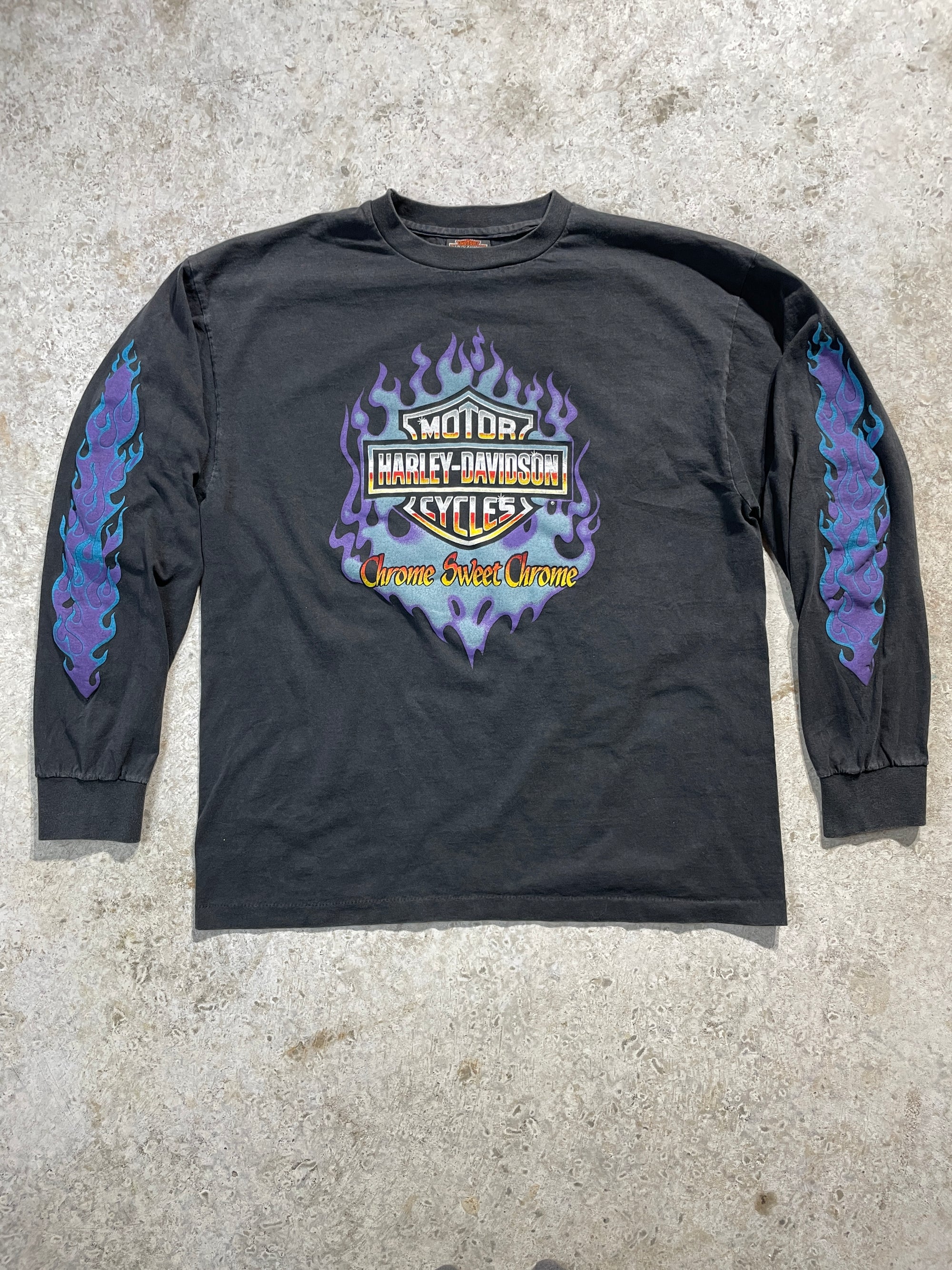 1992 Harley Davidson Daytona Beach Long Sleeve (Large) - Tee - Vintage - Vintage64
