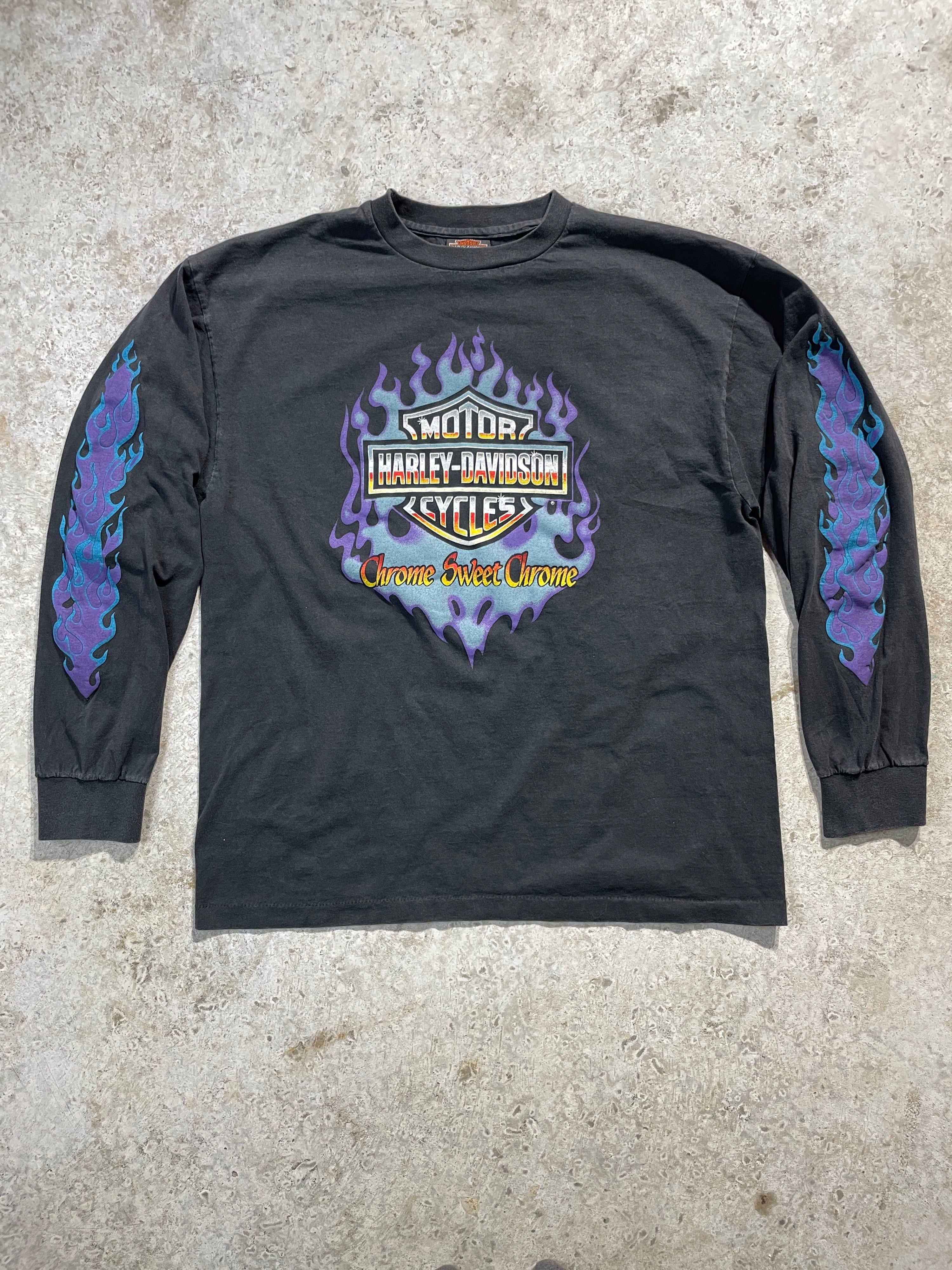 1992 Harley Davidson Daytona Beach Long Sleeve (Large) - Tee - Vintage - Vintage64