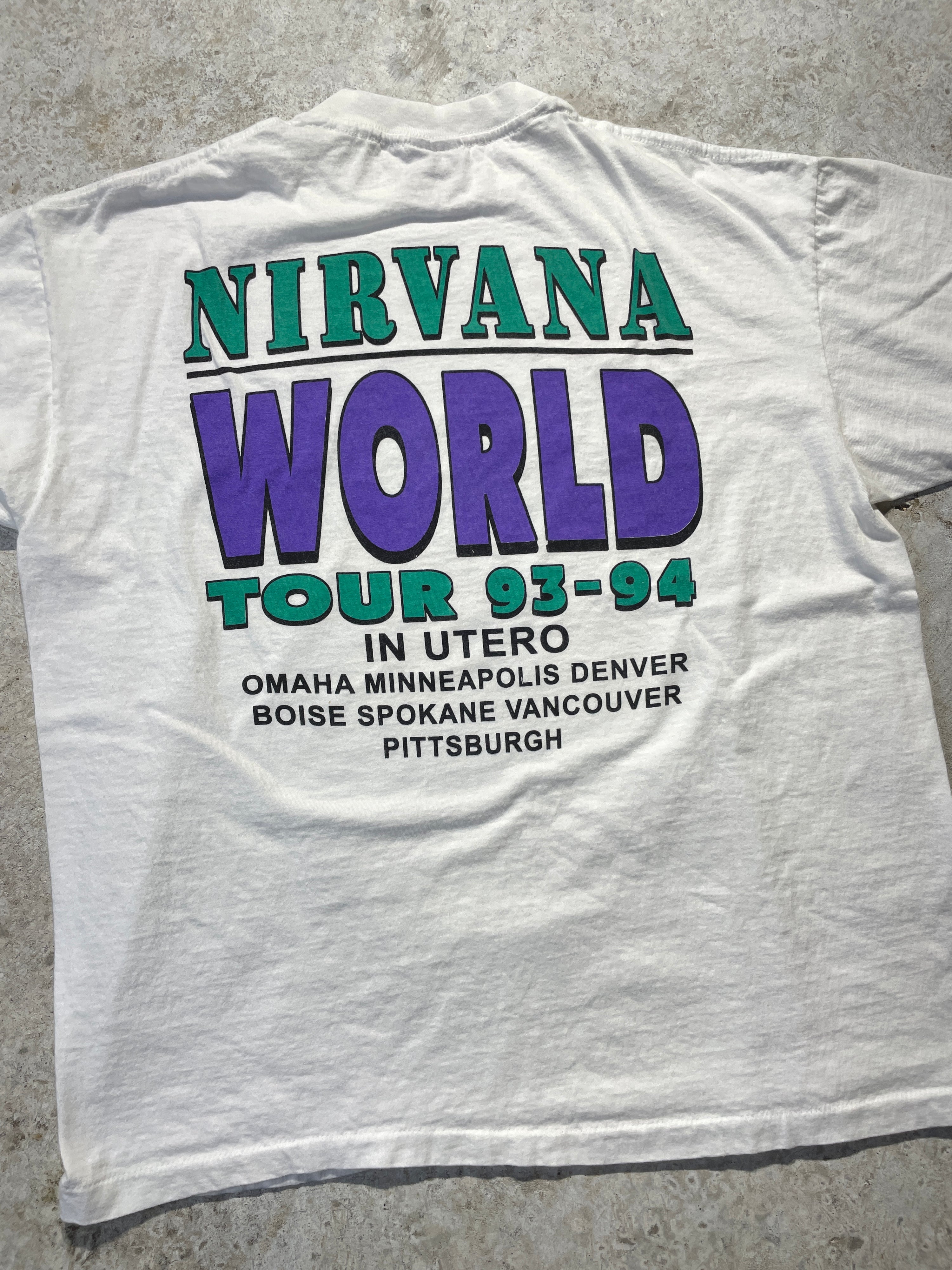 1993 Nirvana World Tour Tee (X-Large) - Tee - Vintage - Vintage64