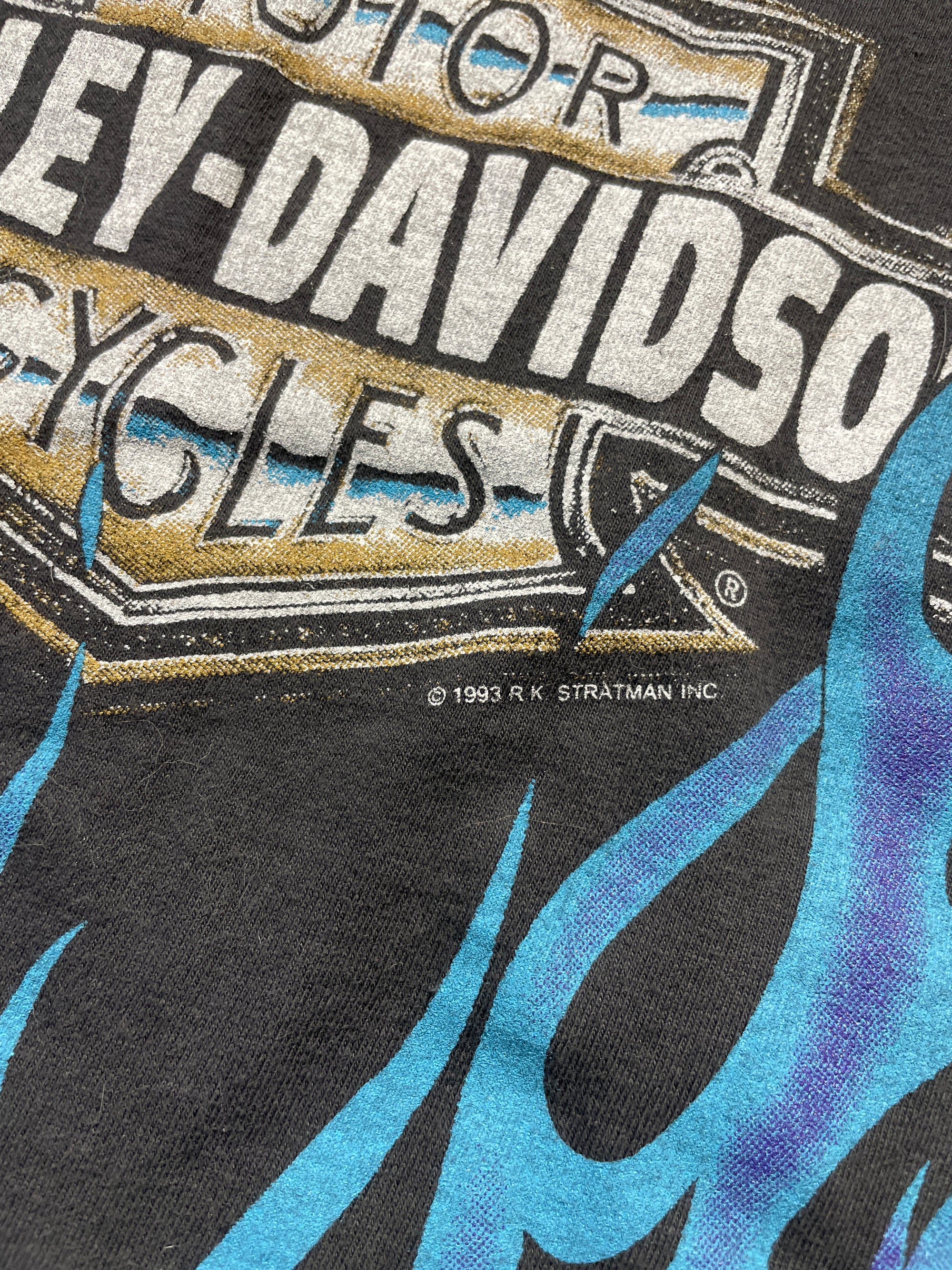 1993 Harley Davidson Blue Flames Tennessee Long Sleeve (Large) - Tee - Vintage - Vintage64