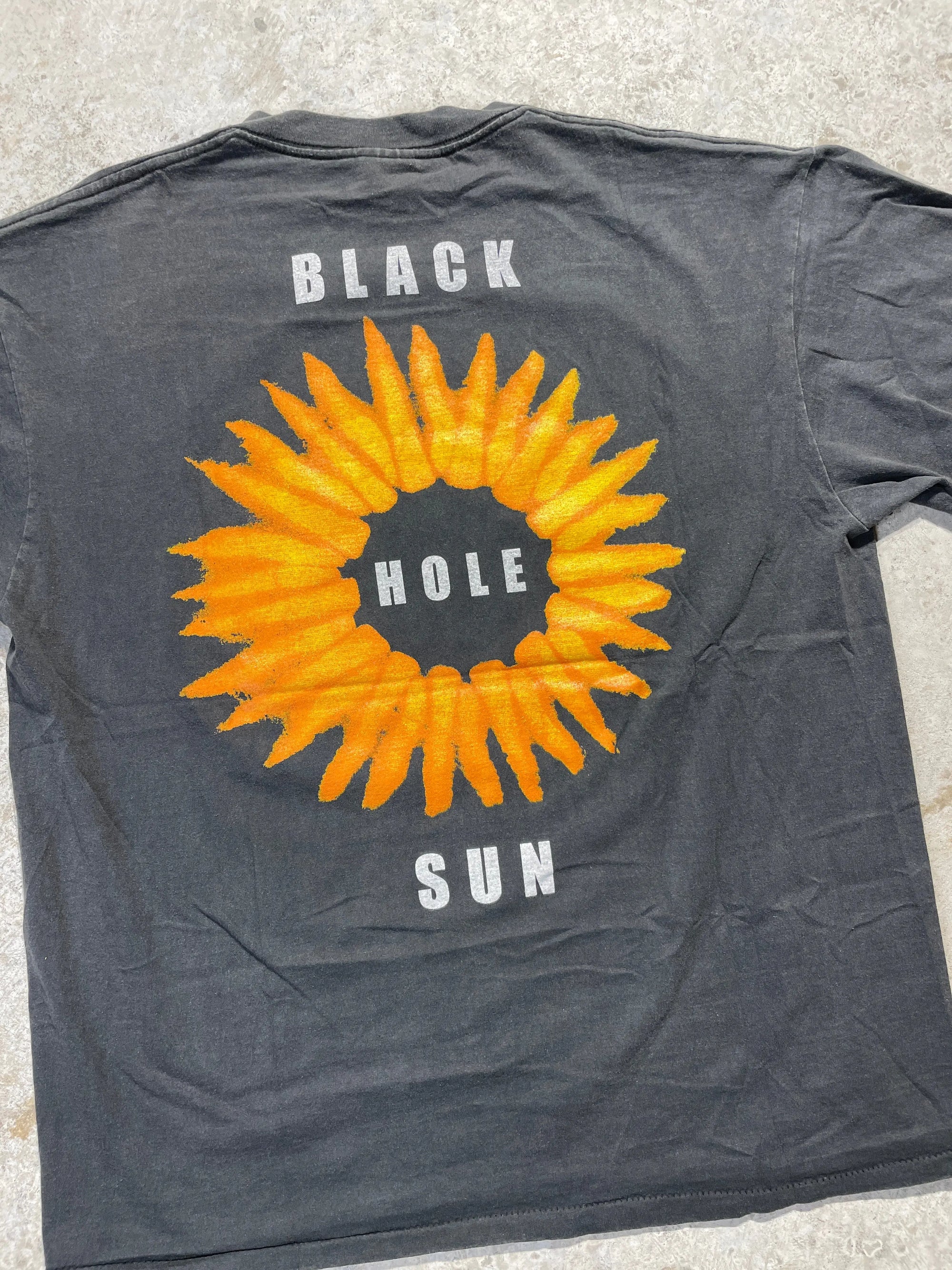 1994 Soundgarden Black Hole Sun Band Tee (Large) Tee - Vintage64.com - []