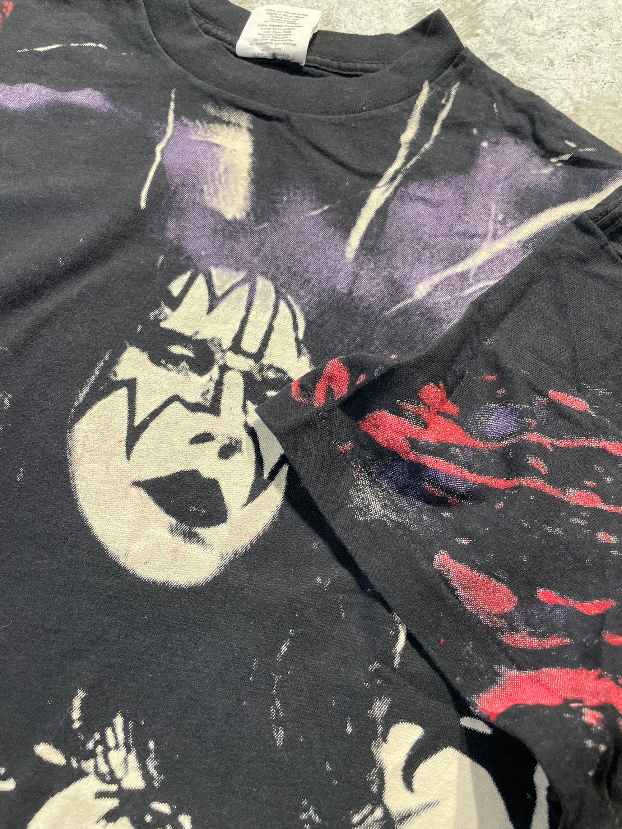 1996 KISS Band All Over Print Tee (X-Large)