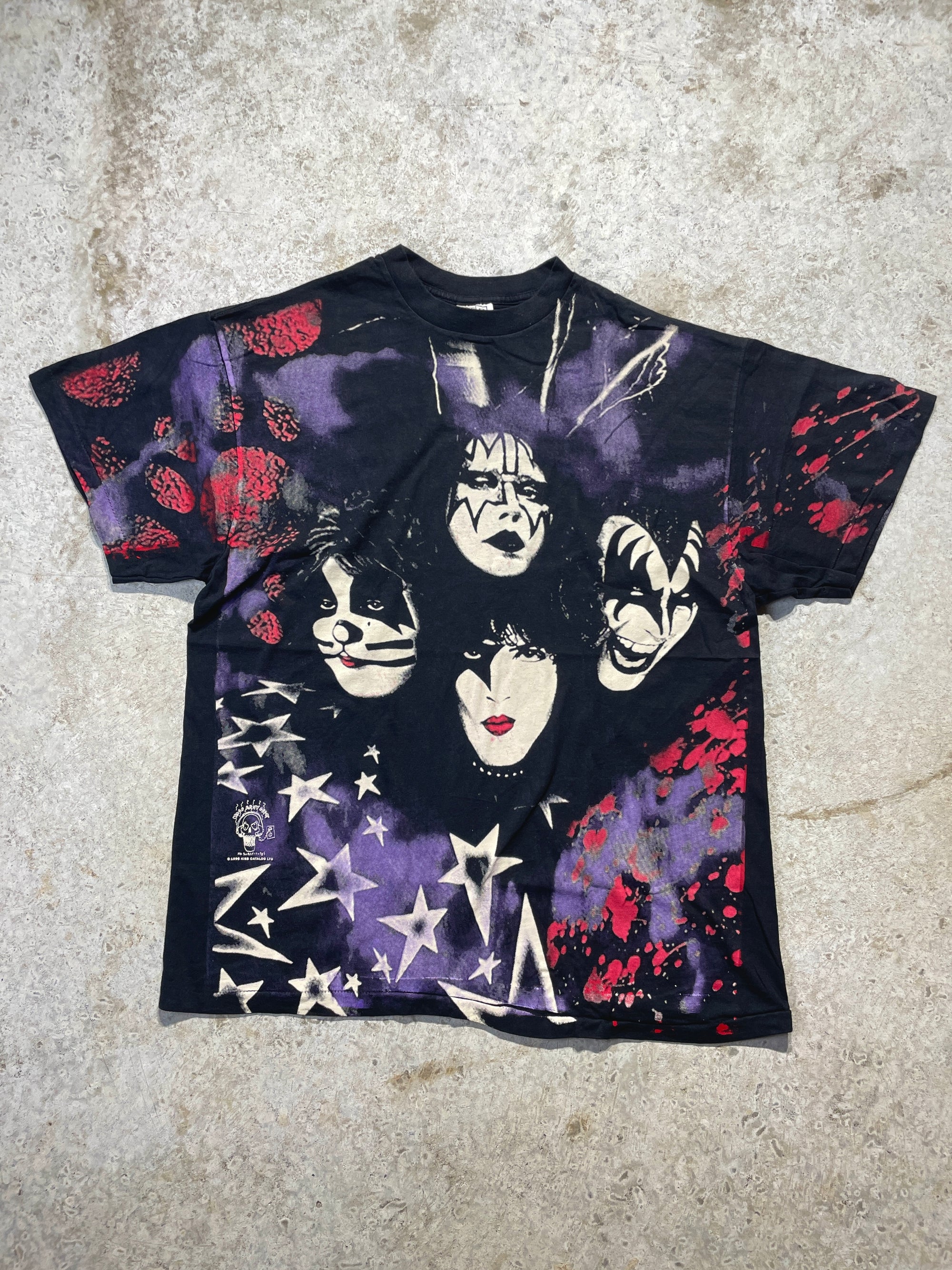 1996 KISS Band All Over Print Tee (X-Large)