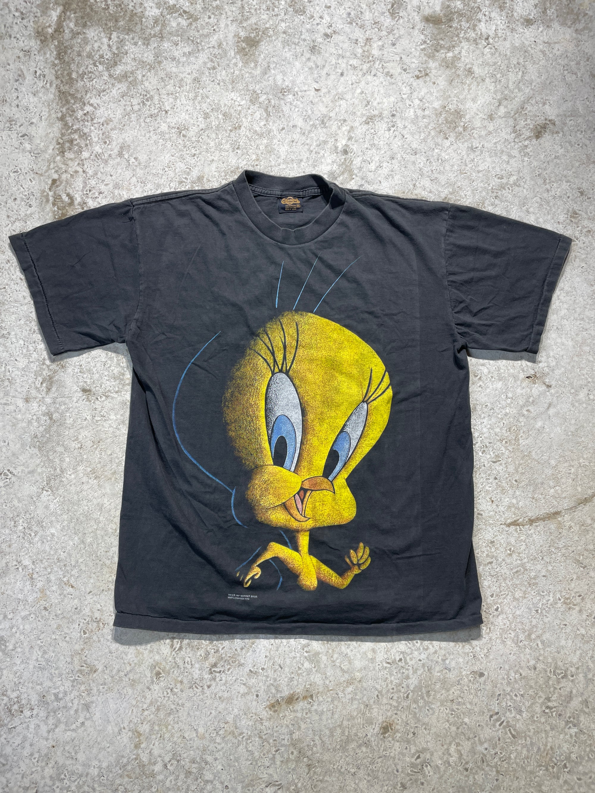 1997 Tweety Bird Shadow Tee (X-Large) - Tee - Vintage - Vintage64