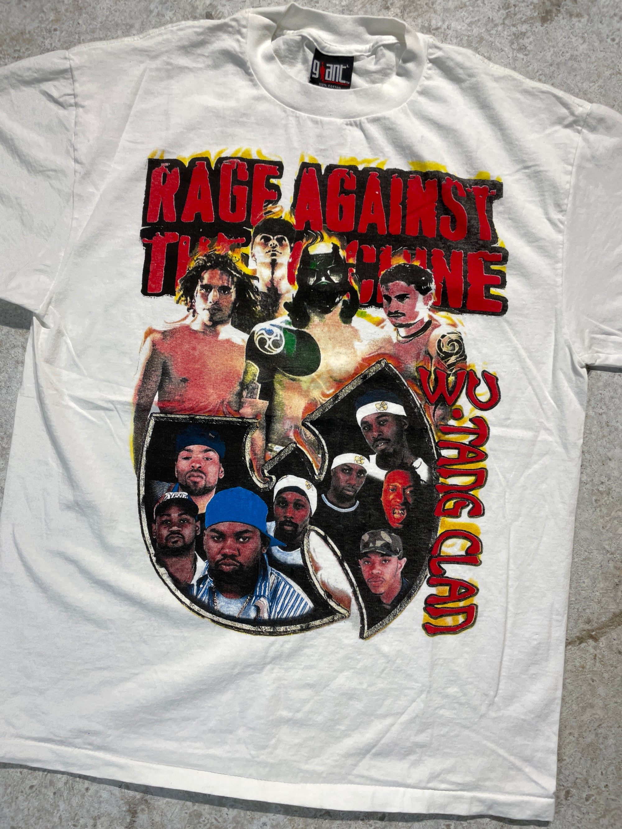 1997 Wutang Clan & Rage Against The Machine Tee (Large) - Tee - Vintage - Vintage64