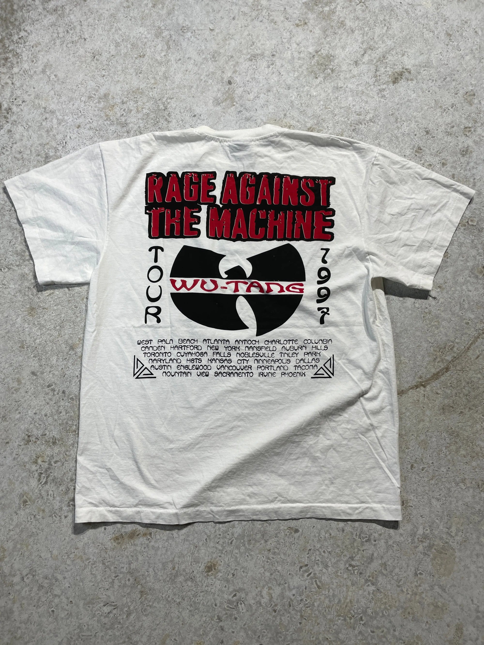 1997 Wutang Clan & Rage Against The Machine Tee (Large) - Tee - Vintage - Vintage64