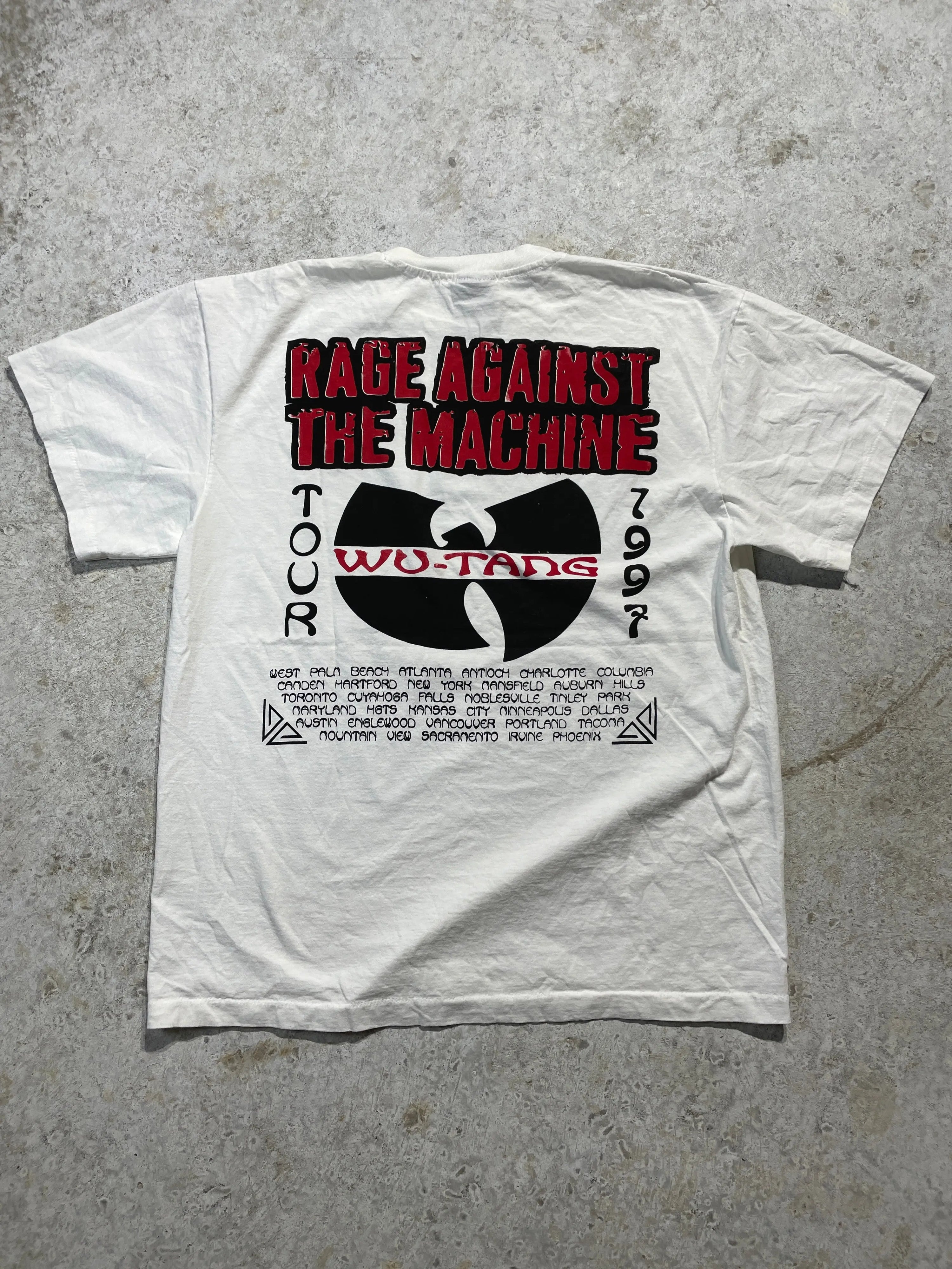 1997 Wutang Clan & Rage Against The Machine Tee (Large) - Tee - Vintage - Vintage64