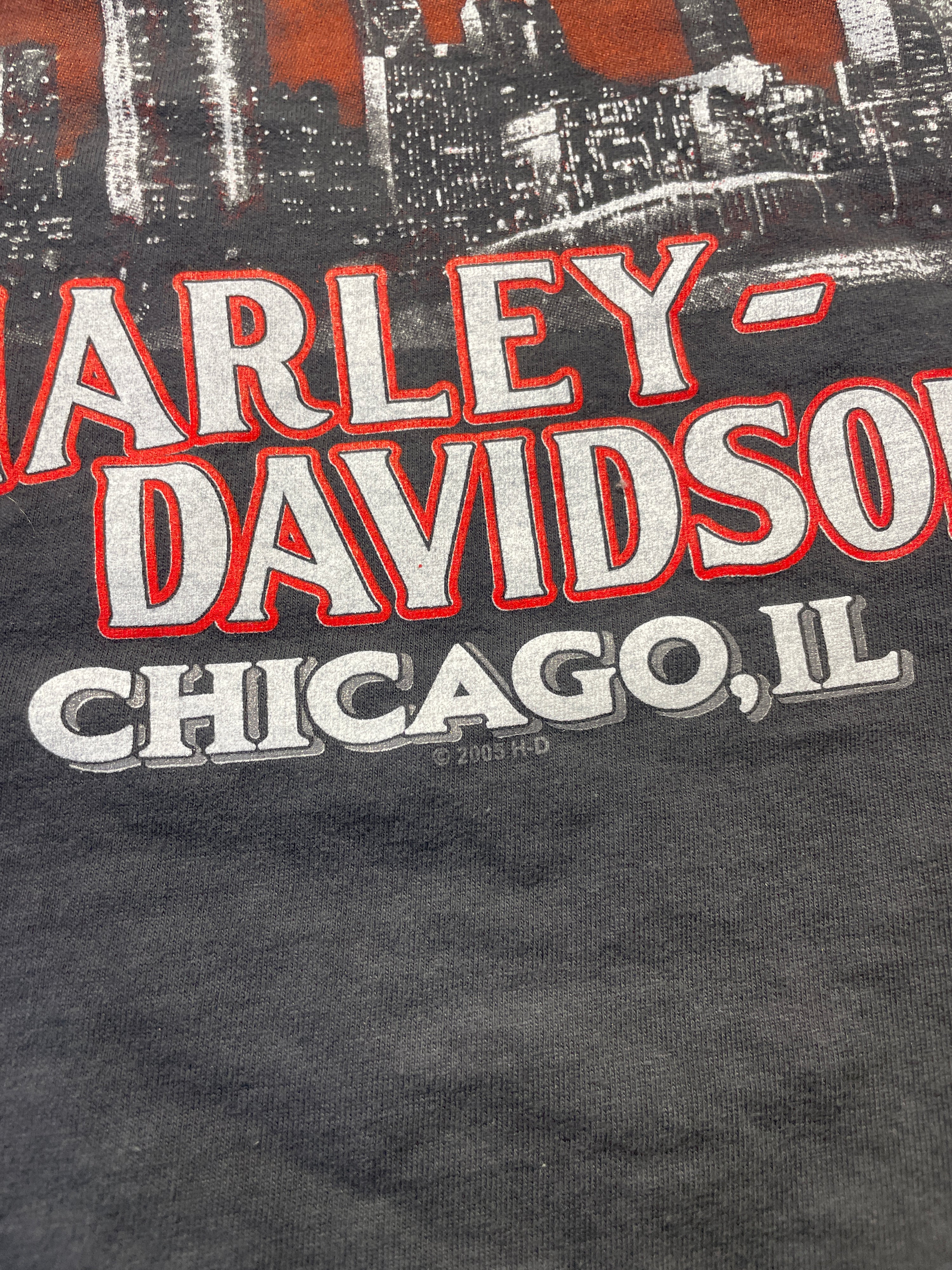 2005 Chicago Harley Davidson Spiderweb Long Sleeve (Large) - Tee - Vintage - Vintage64