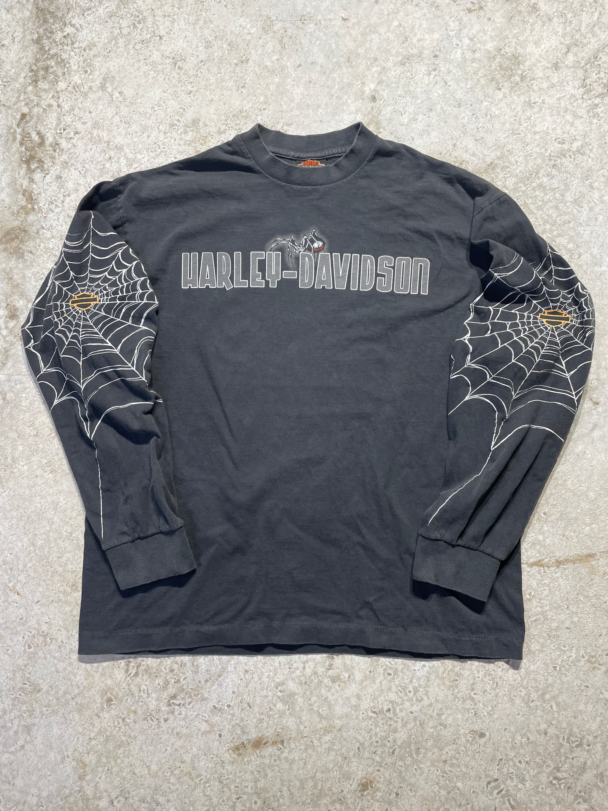 2005 Chicago Harley Davidson Spiderweb Long Sleeve (Large) - Tee - Vintage - Vintage64