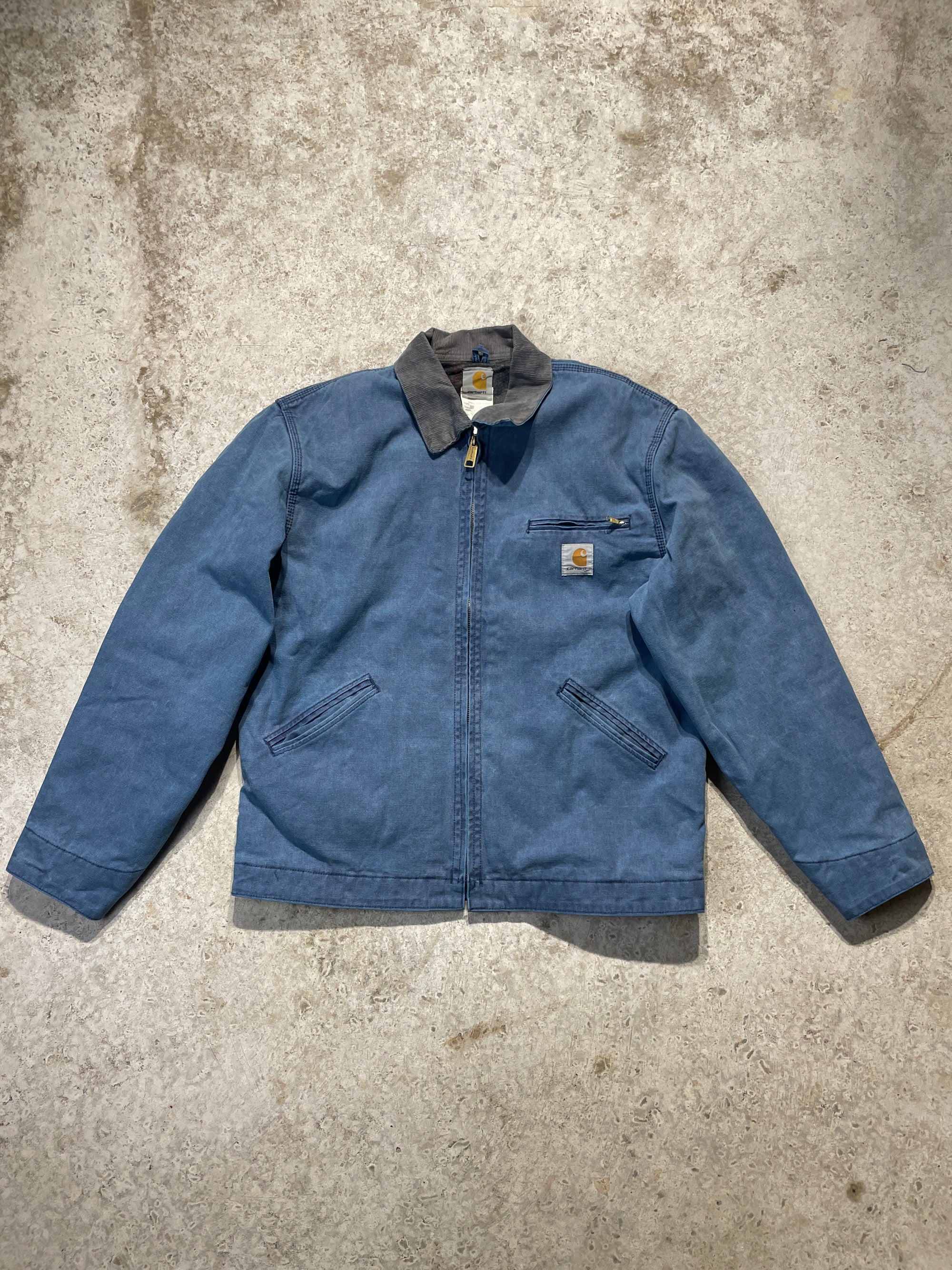 90s Blue Detroit Carhartt Jacket (Large)