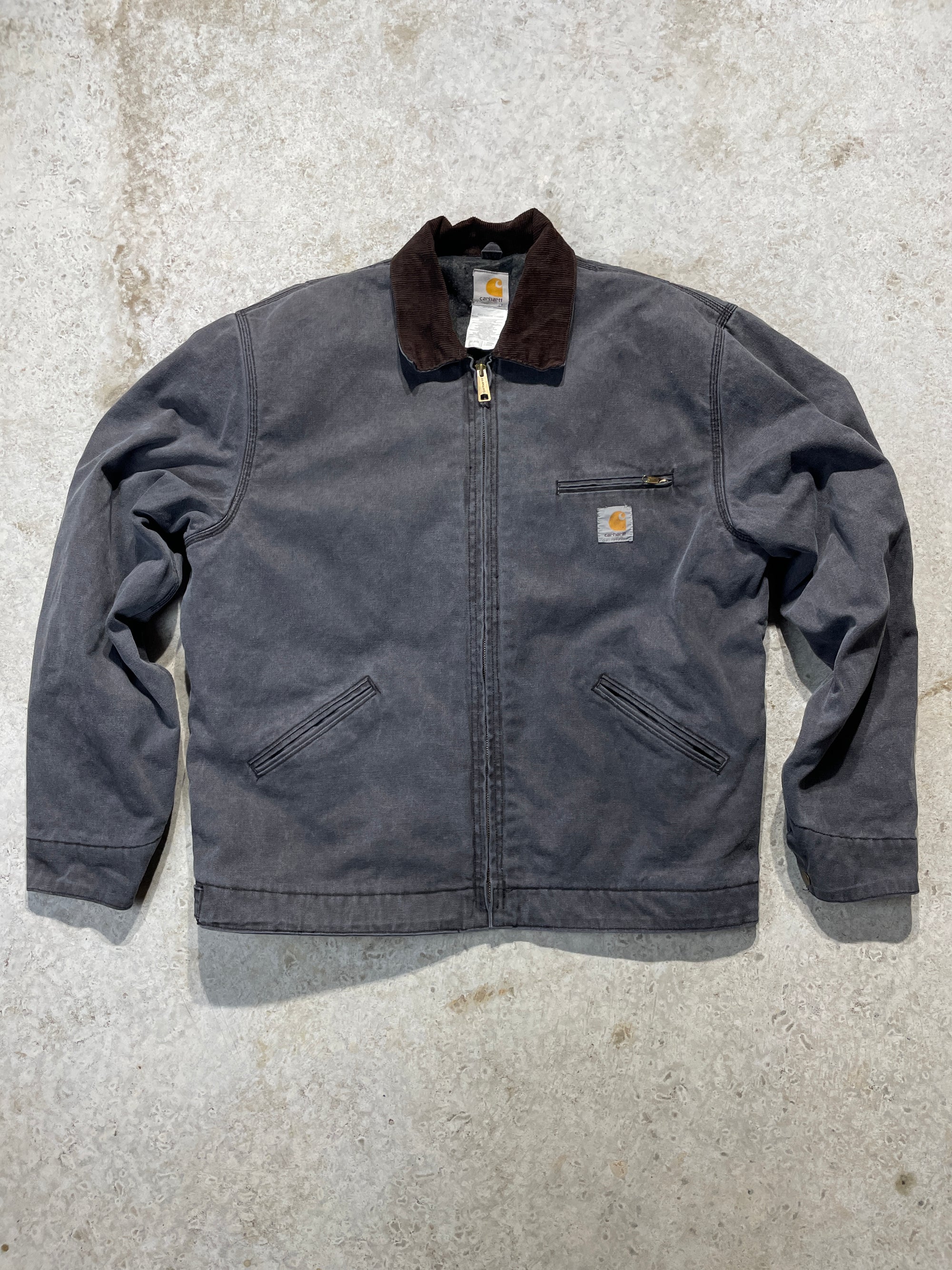 90s Dark Gray Detroit Carhartt Jacket (Large)