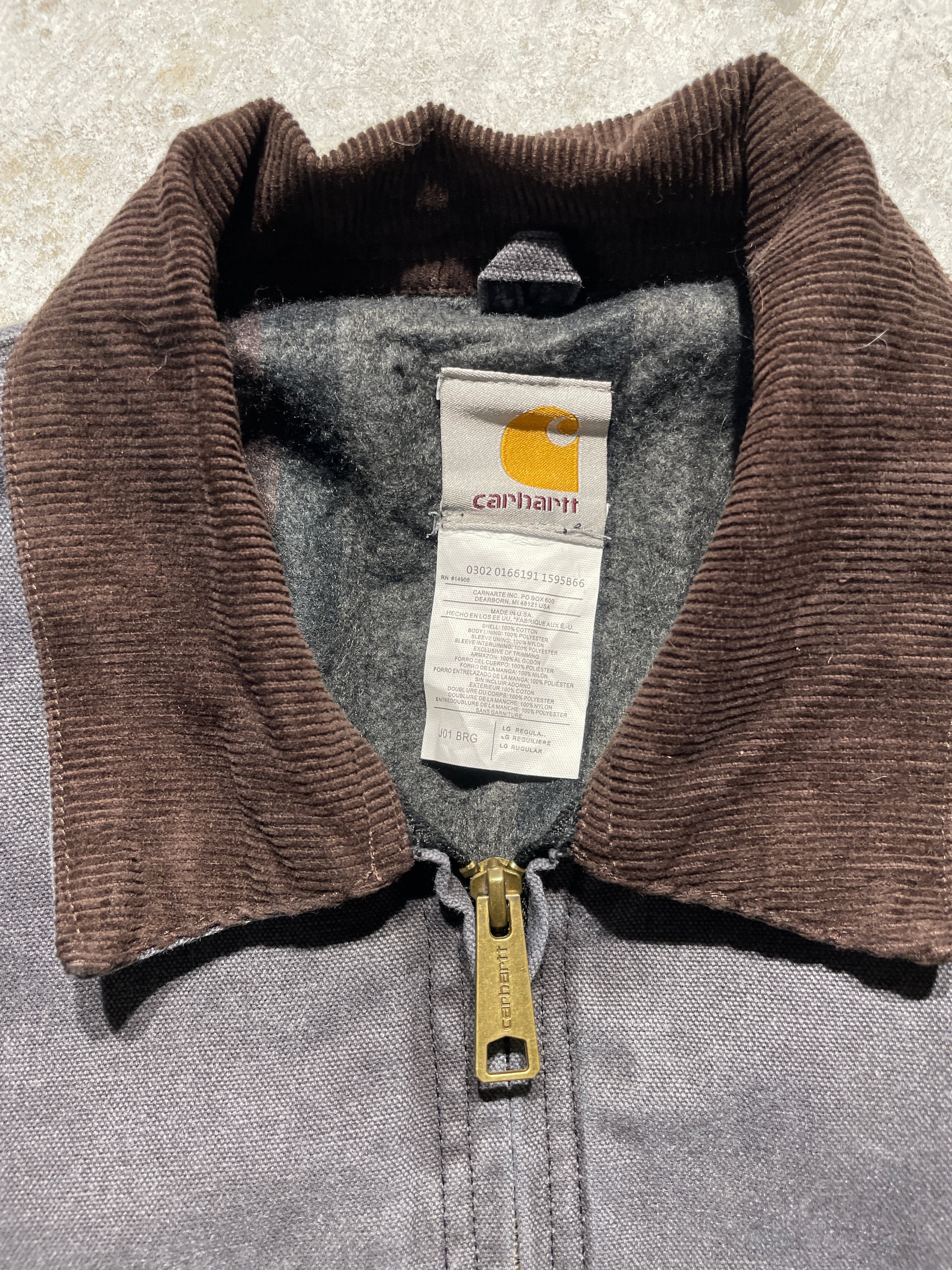 90s Dark Gray Detroit Carhartt Jacket (Large)
