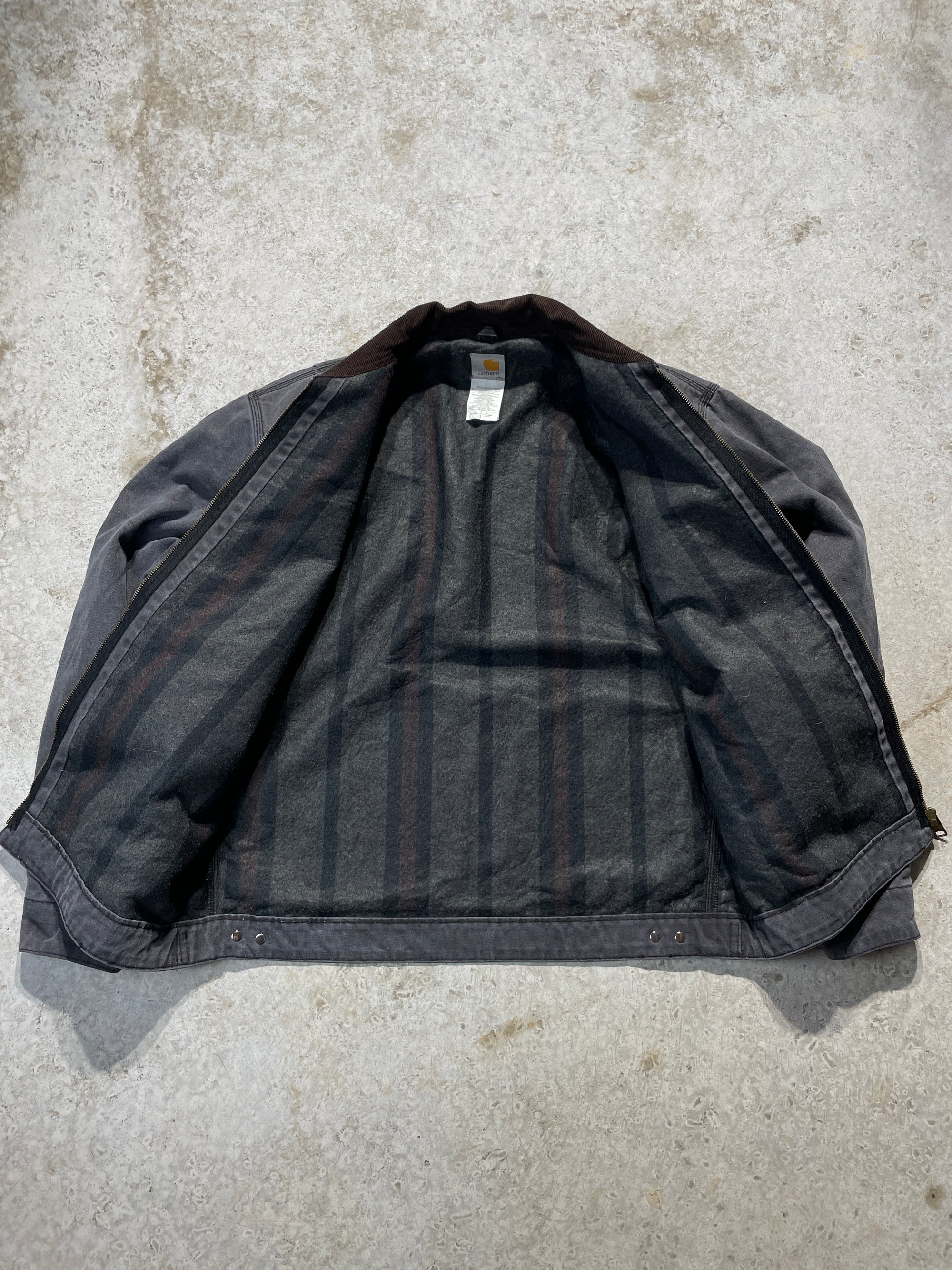 90s Dark Gray Detroit Carhartt Jacket (Large)