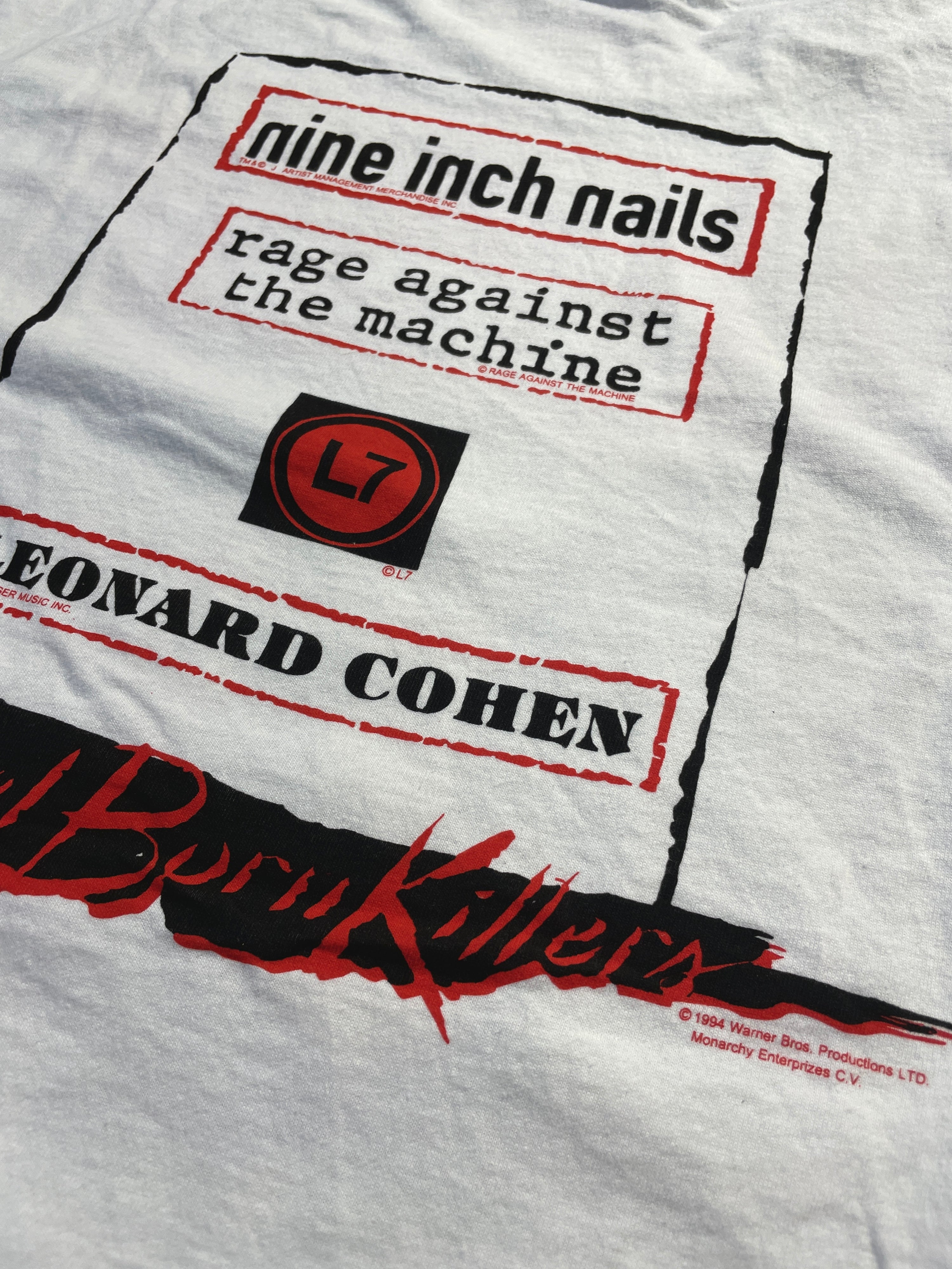 1994 Natural Born Killers Tee Multiple Bands (Large)
