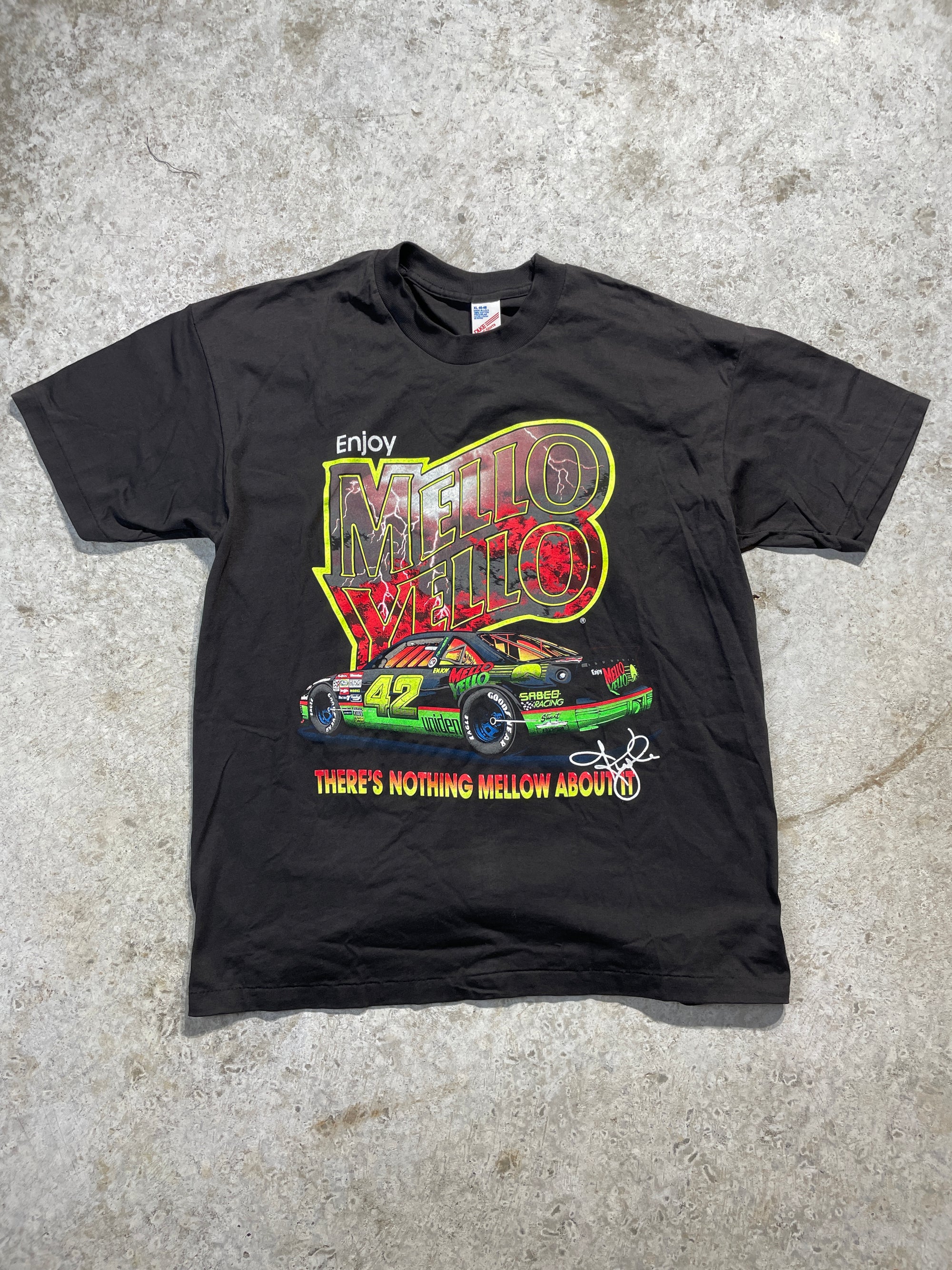 1992 Mellow Yellow Nascar Tee (X-Large) Tee - Vintage64.com - []