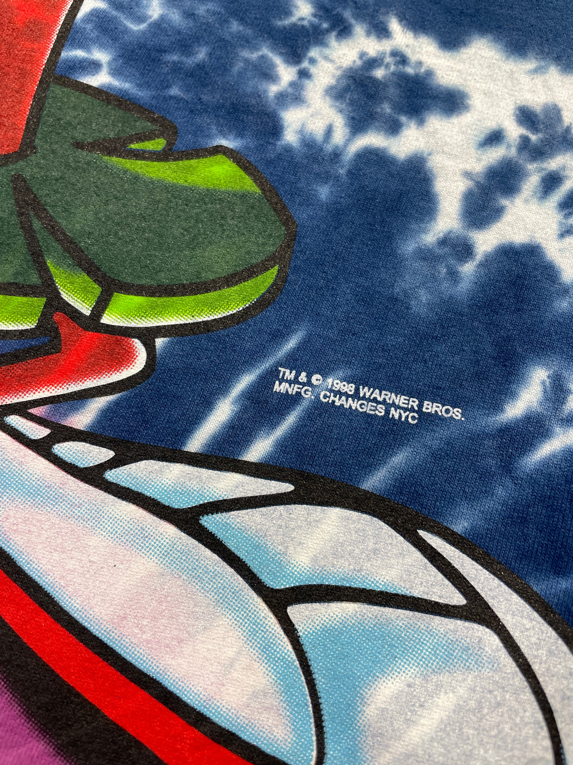 1998 Marvin The Martian Tie Dye Tee (Large) Tee - Vintage64.com - []