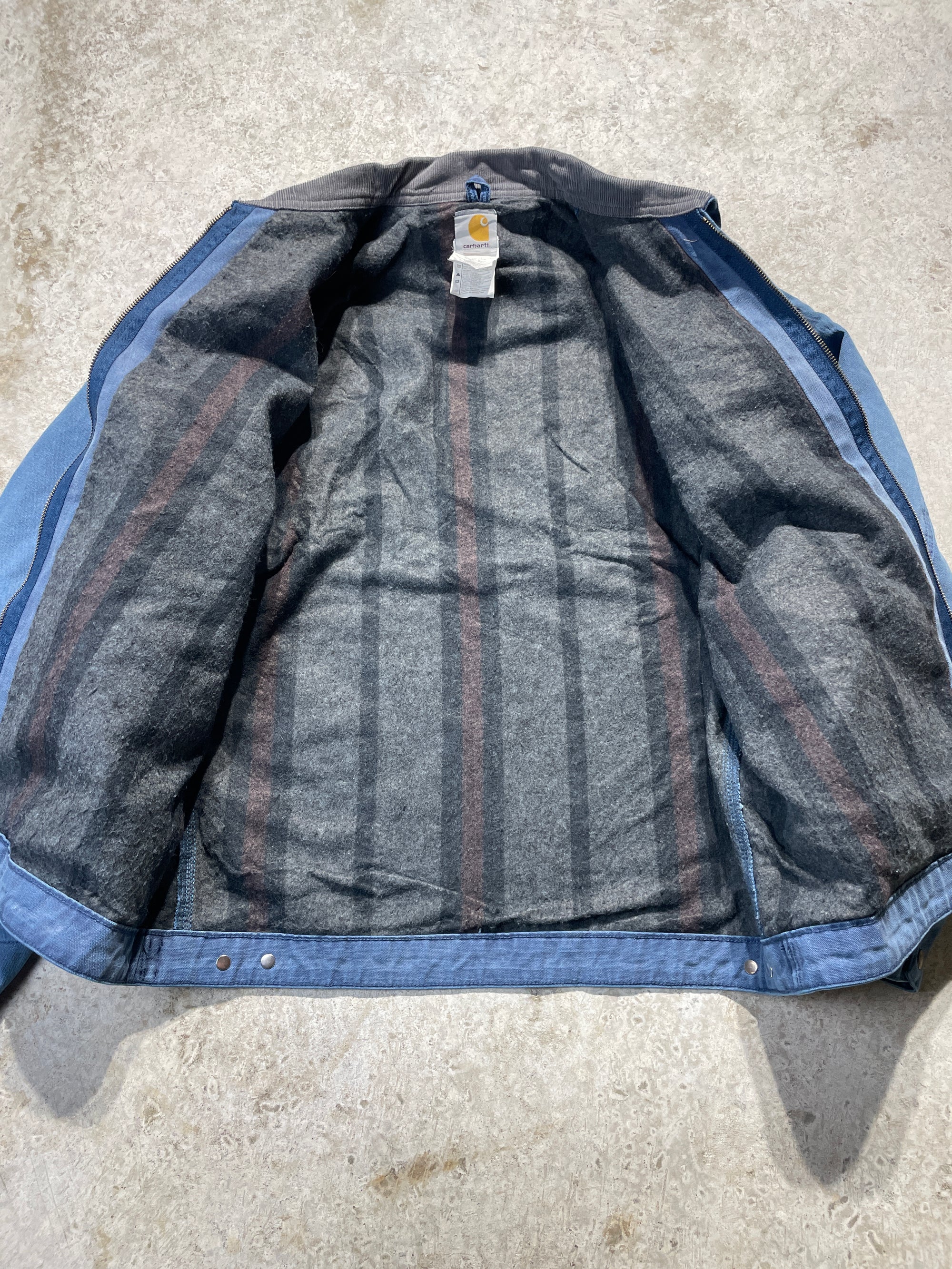 90s Blue Detroit Carhartt Jacket (Large)