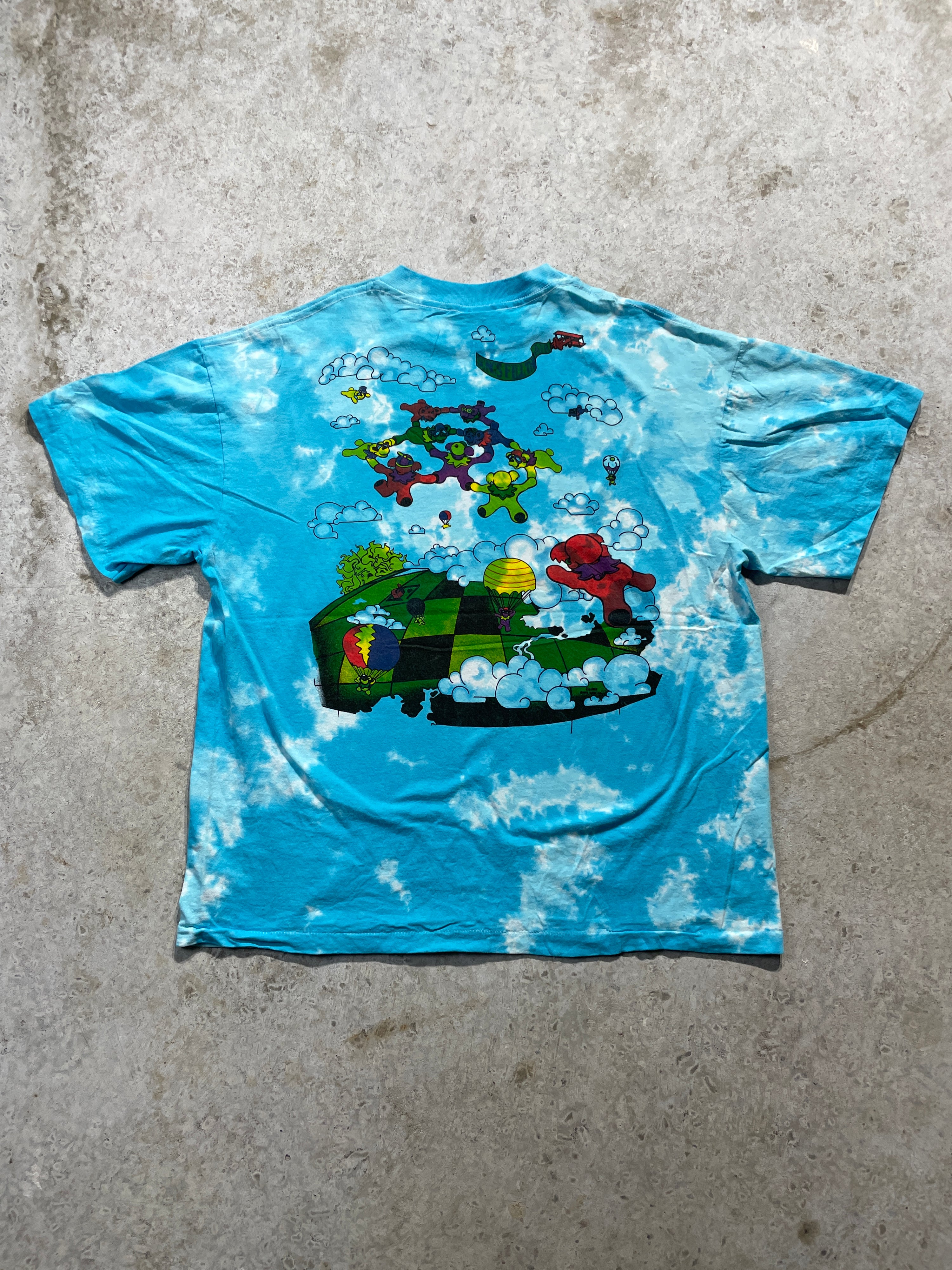 1993 Grateful Dead Skydiving Bears Tie-Dye Tee (X-Large)