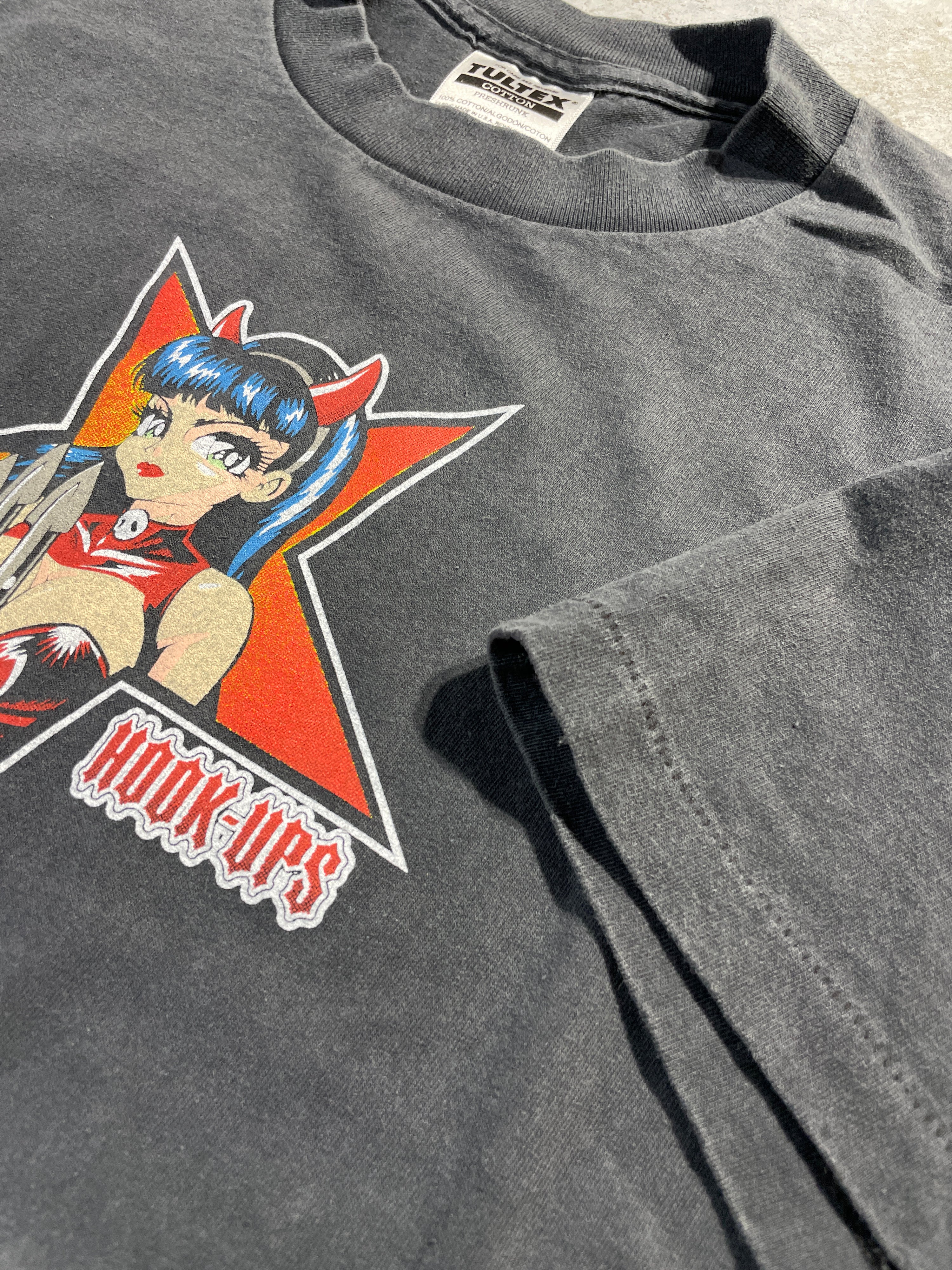 90s Hook-Ups Star Girl Skateboarding Tee (Large)