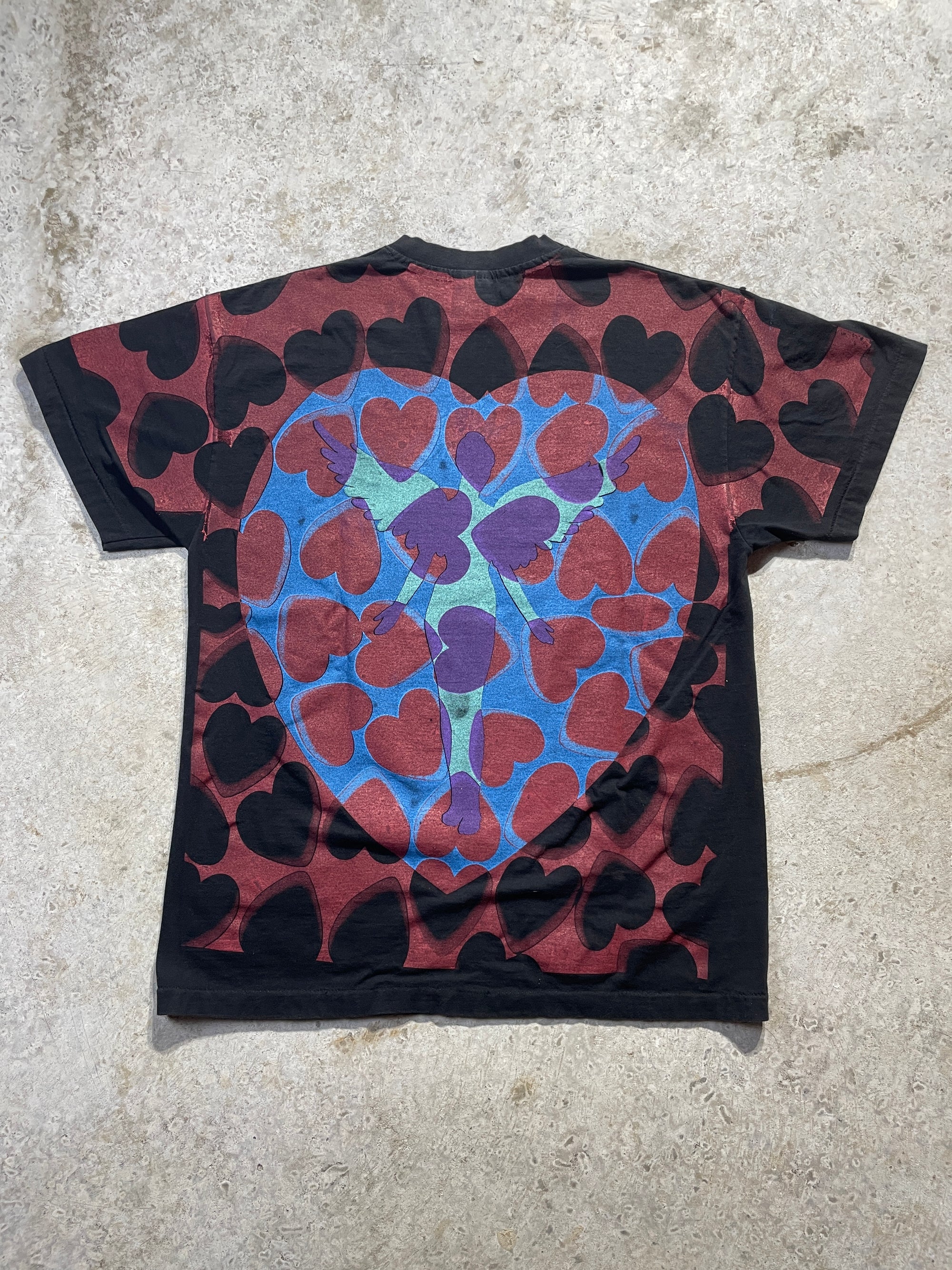 1993 Nirvana All Over Print Hearts Tee (X-Large)