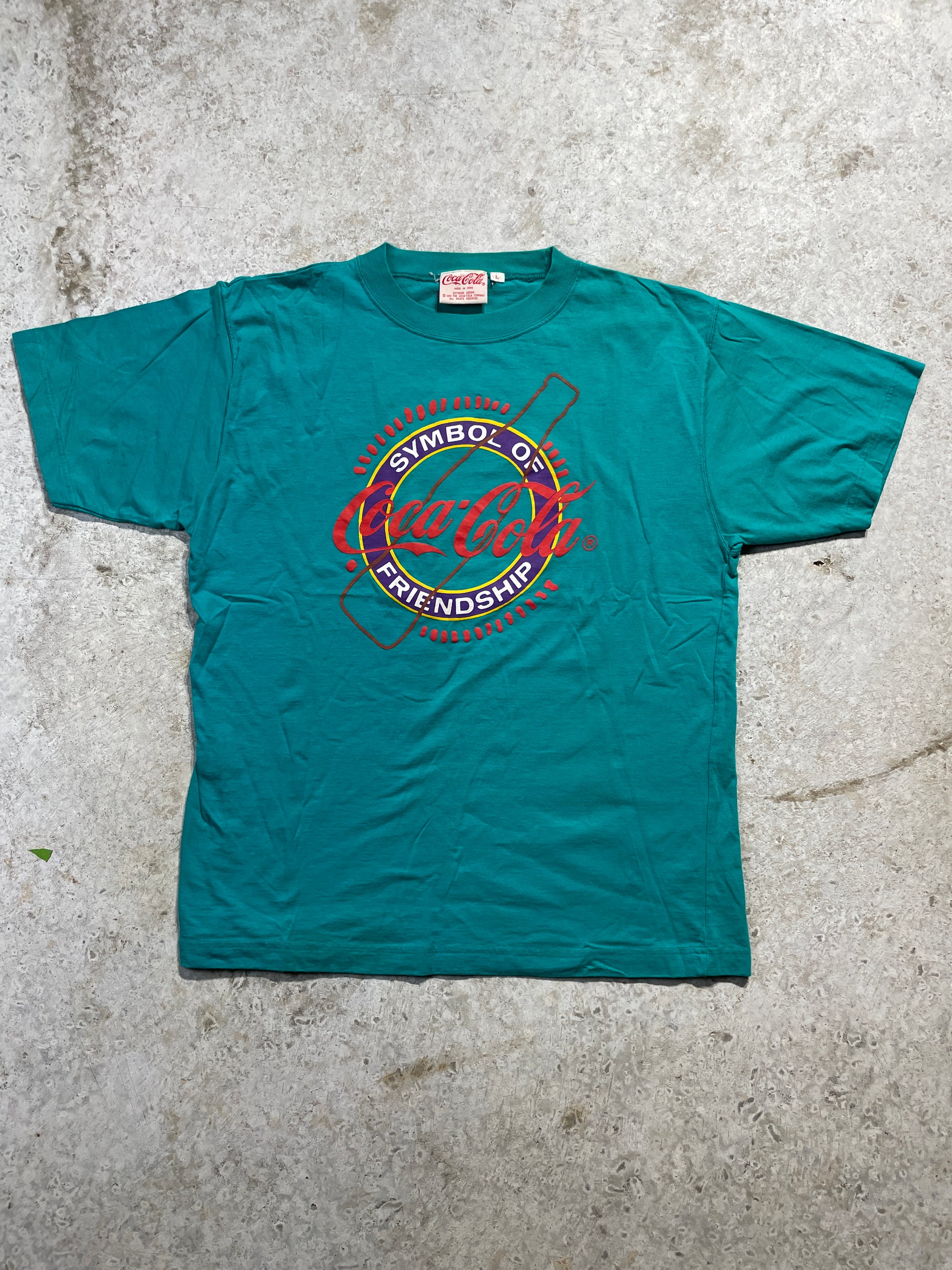 1991 Coca-Cola Friendship Tee (Large) Tee - Vintage64.com - []