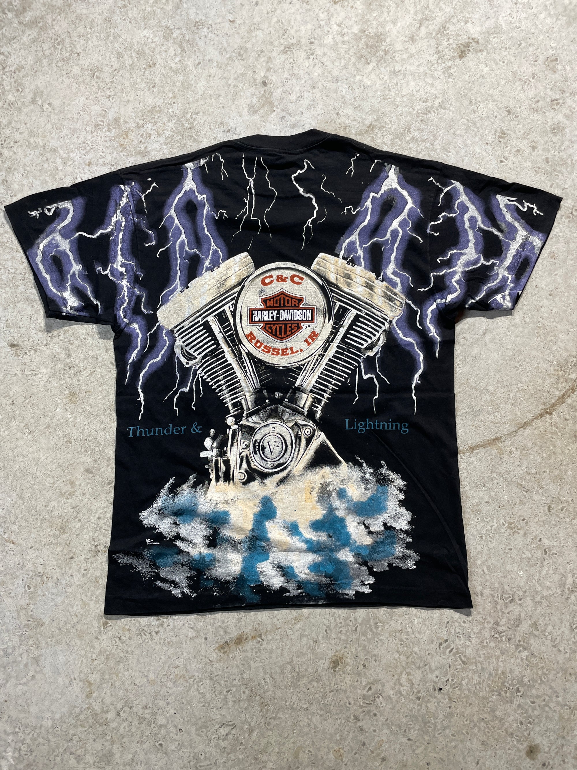 1997 Harley Davidson Thunder & Lightning Tee (Large)