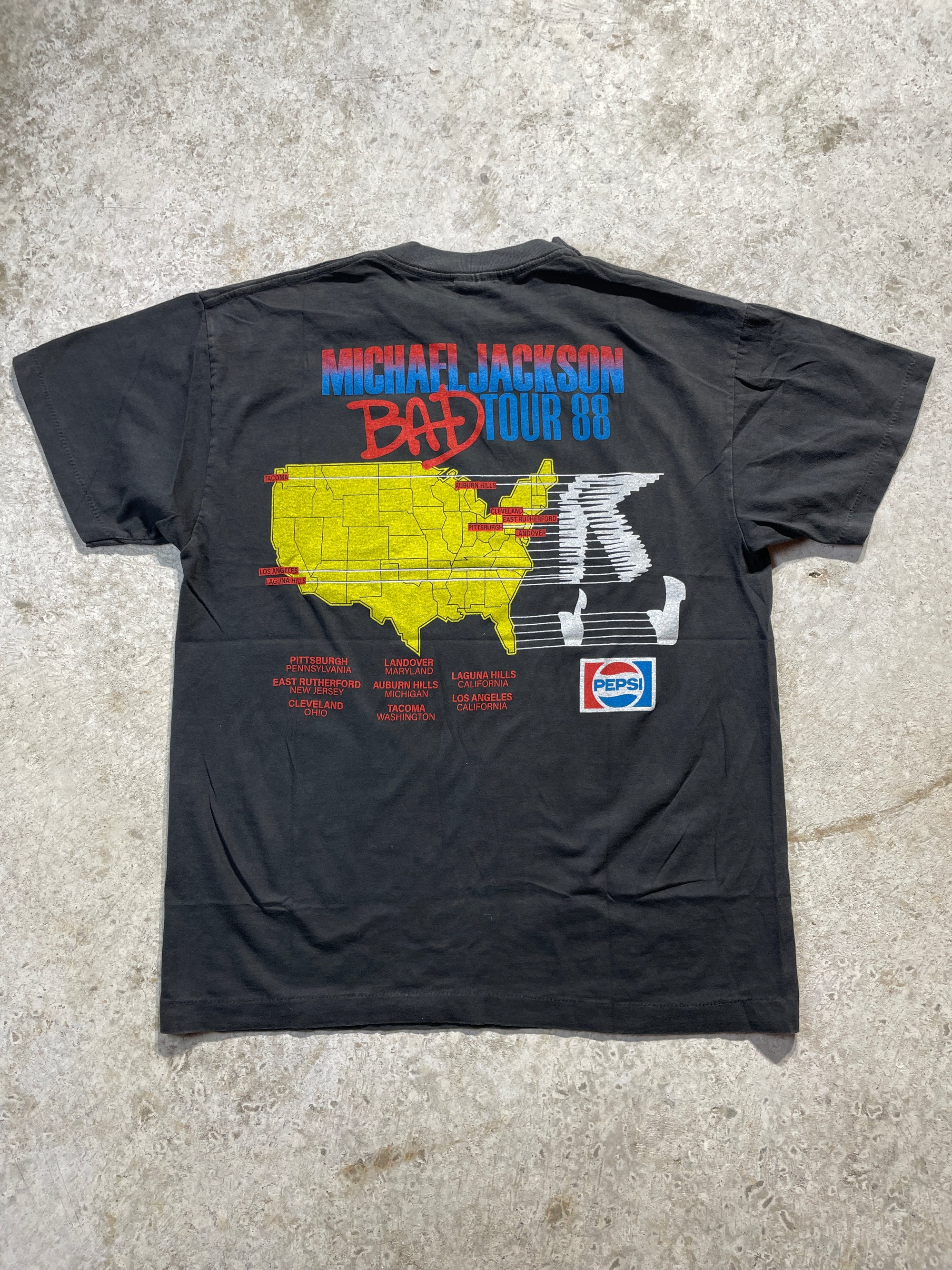 1988 Michael Jackson BAD Tour Tee (Large)