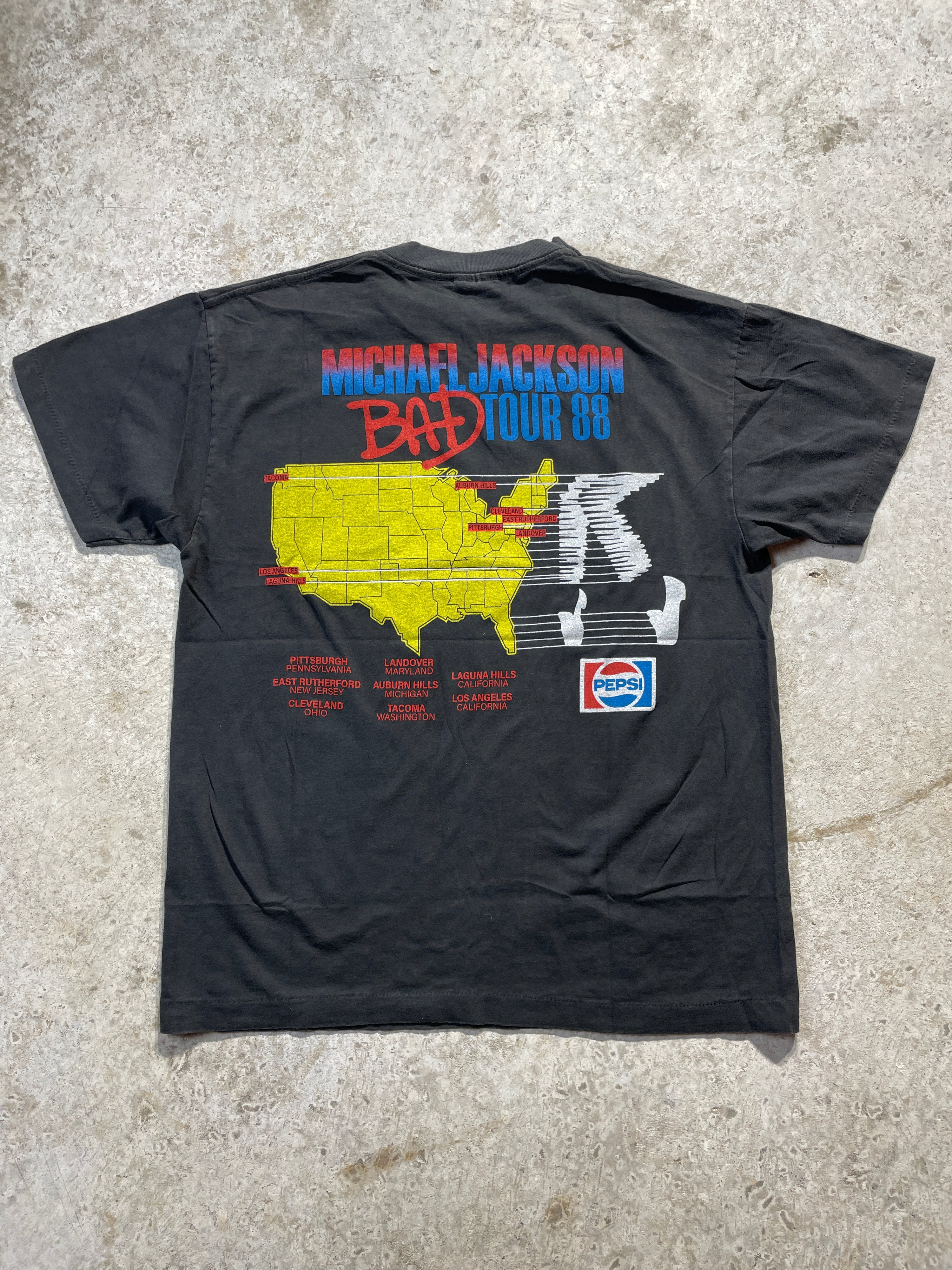 1988 Michael Jackson BAD Tour Tee (Large)