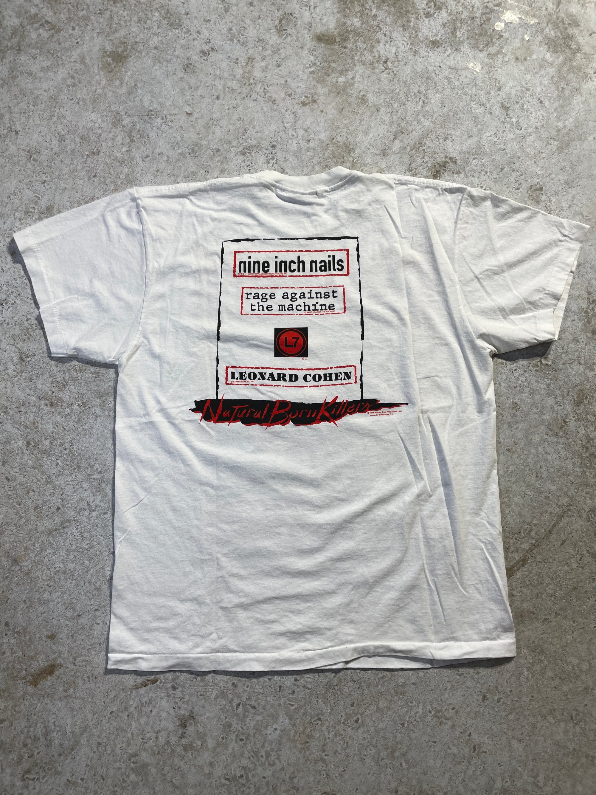 1994 Natural Born Killers Tee Multiple Bands (Large)