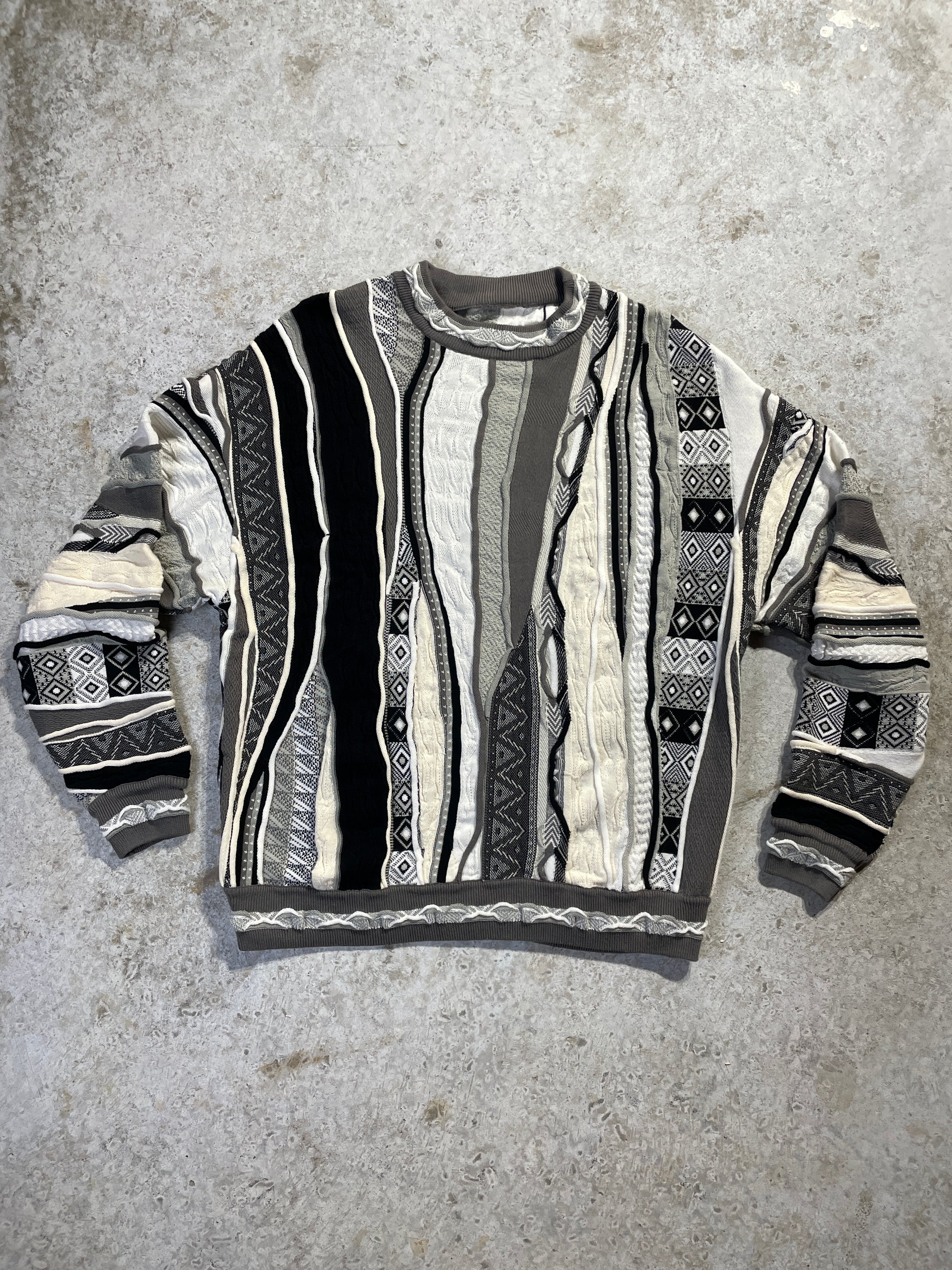Black and White Coogi Style Sweater (Large-XL)
