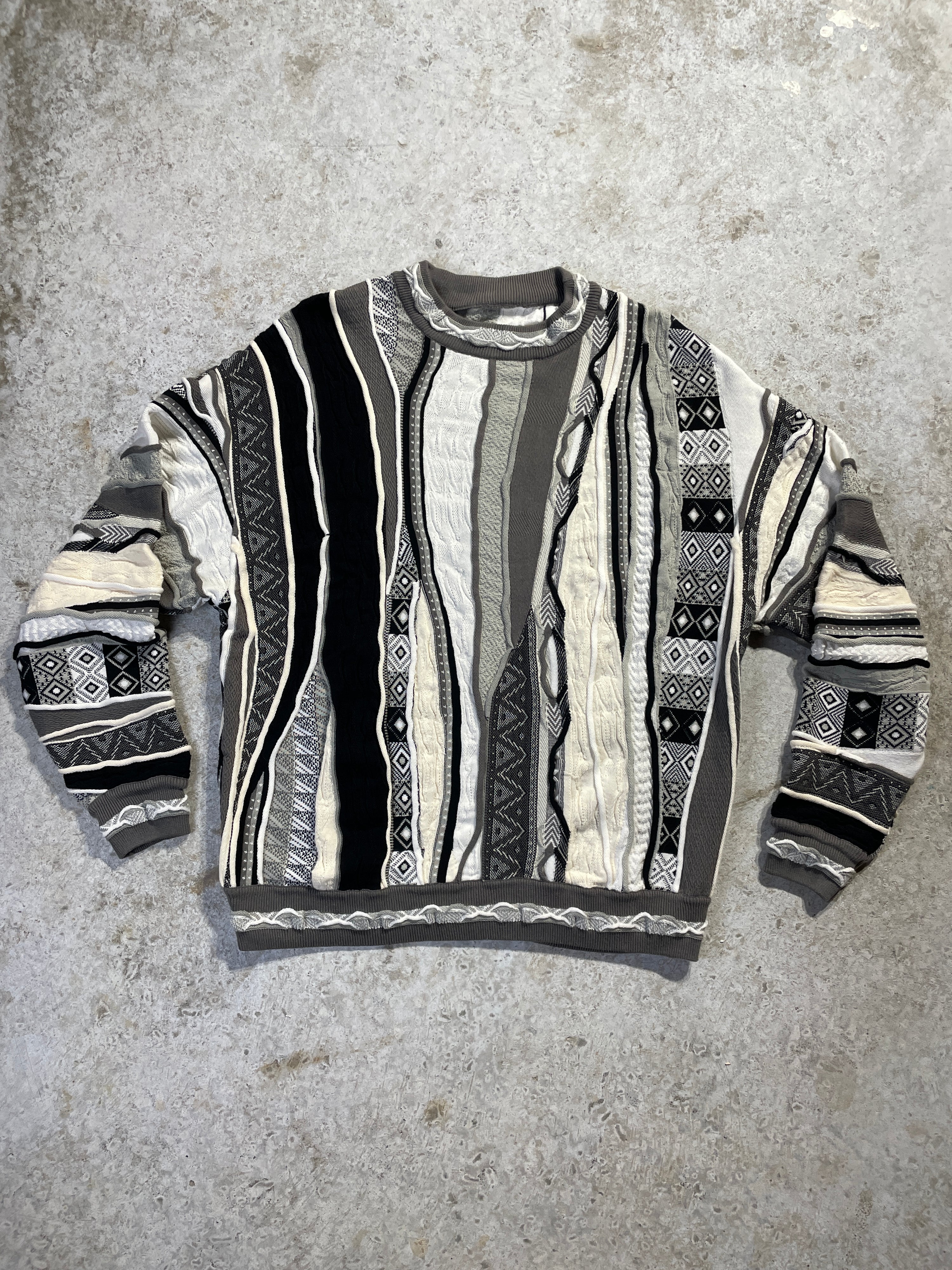 Black and White Coogi Style Sweater (Large-XL)