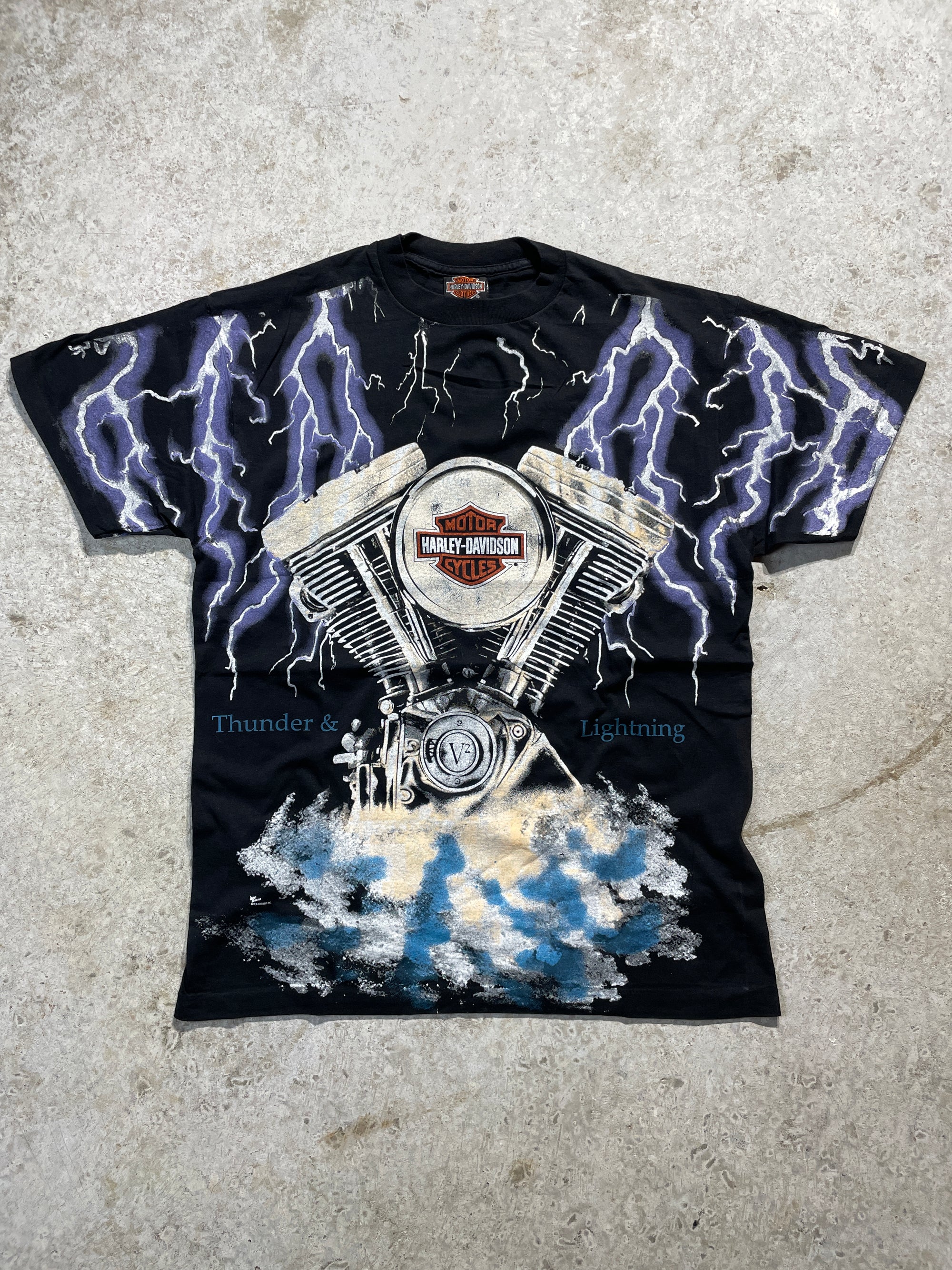 1997 Harley Davidson Thunder & Lightning Tee (Large)