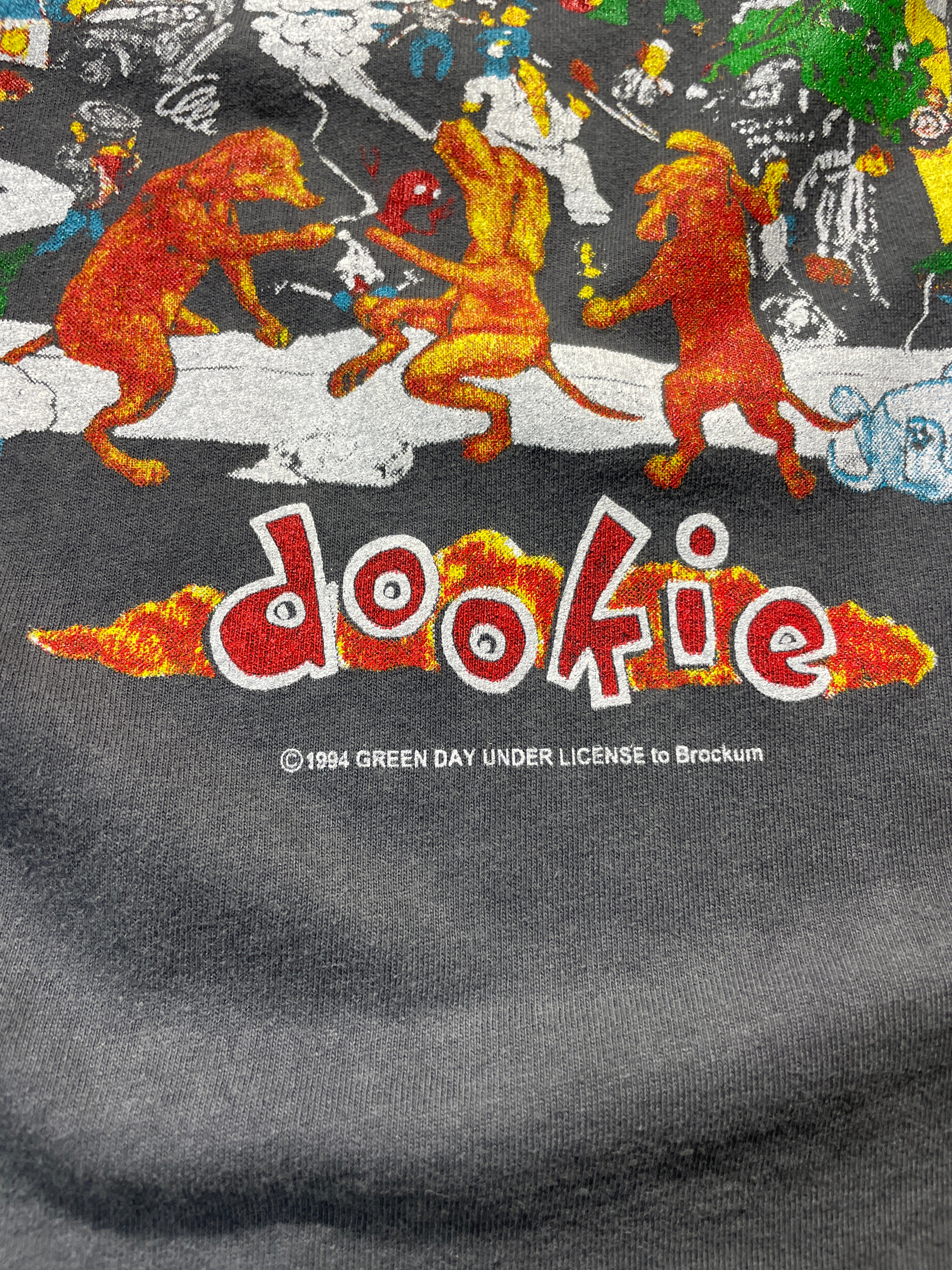 超希少 Green Day 1994年ヴィンテージ Dookie Tシャツ XL Green Day T Shirt 1994 Dookie Tour Official Black Mens