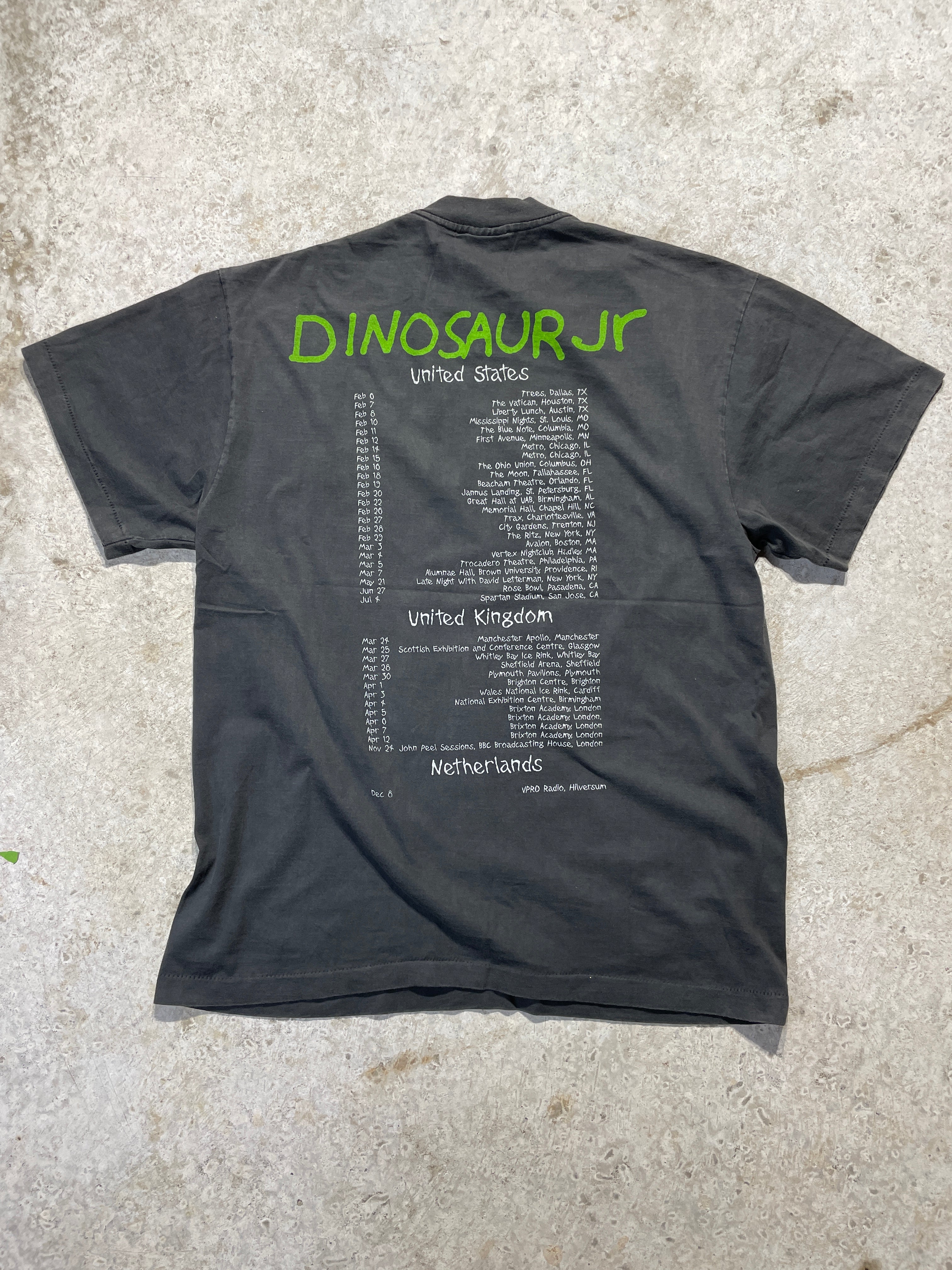 TKHY DINOSAUR Jr. Tシャツ(1992) L Vintage Dinosaur JR Rare 1992 Live on Tour T-Shirt Size S