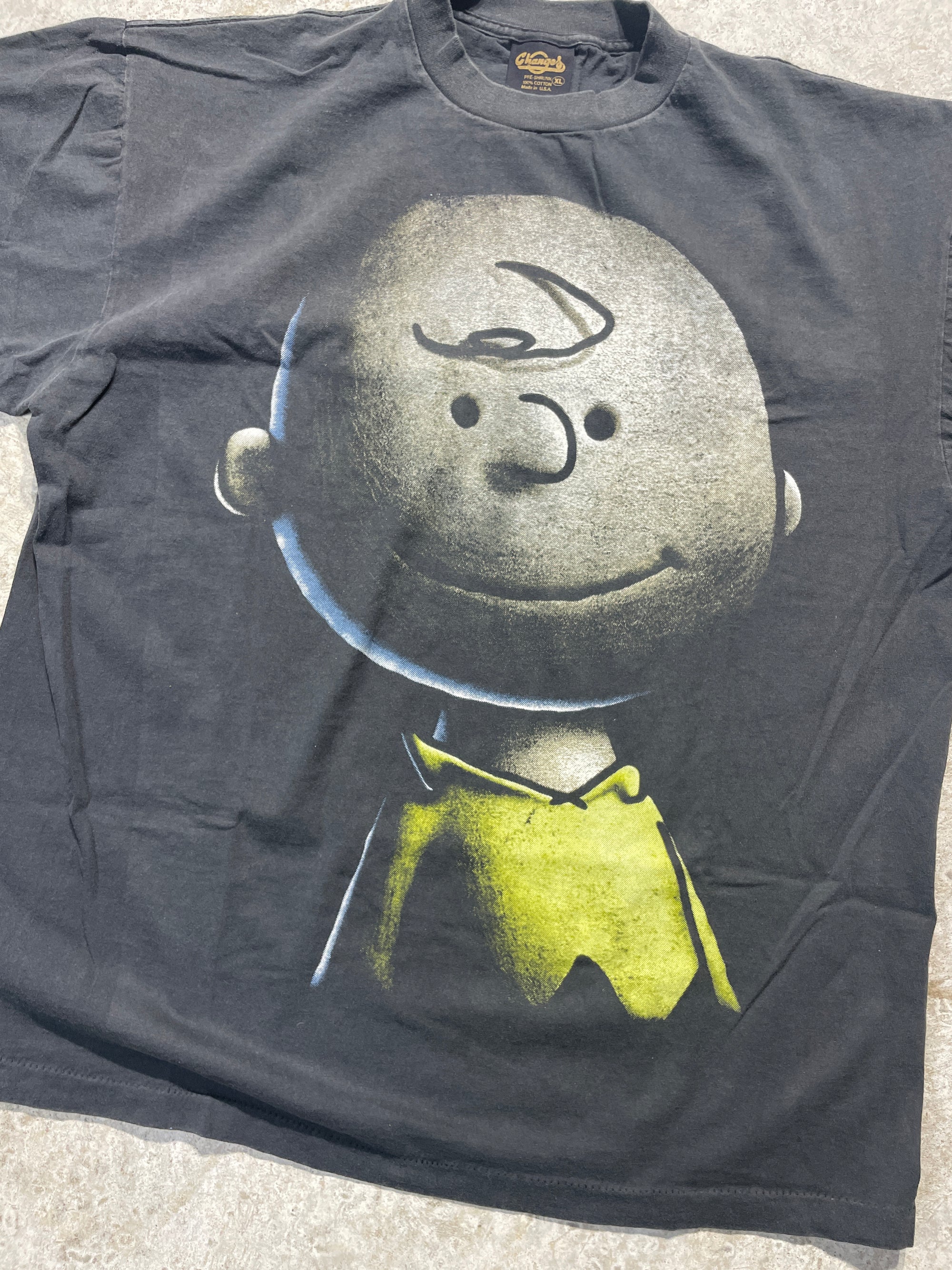90s Charlie Brown Shadow Tee (X-Large) - Tee - Vintage - Vintage64